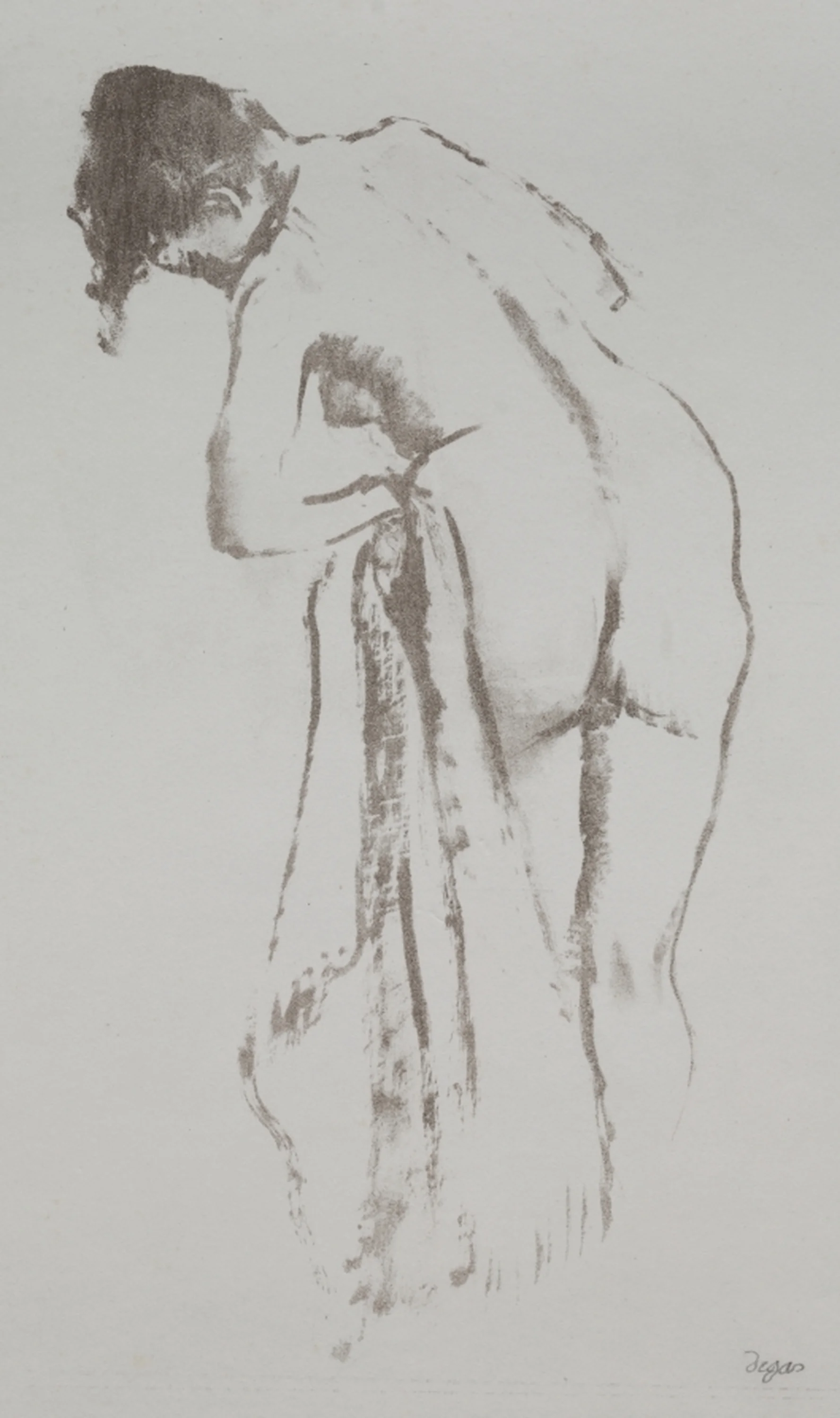 Nude Woman with Towel, Standing, Edgar Degas