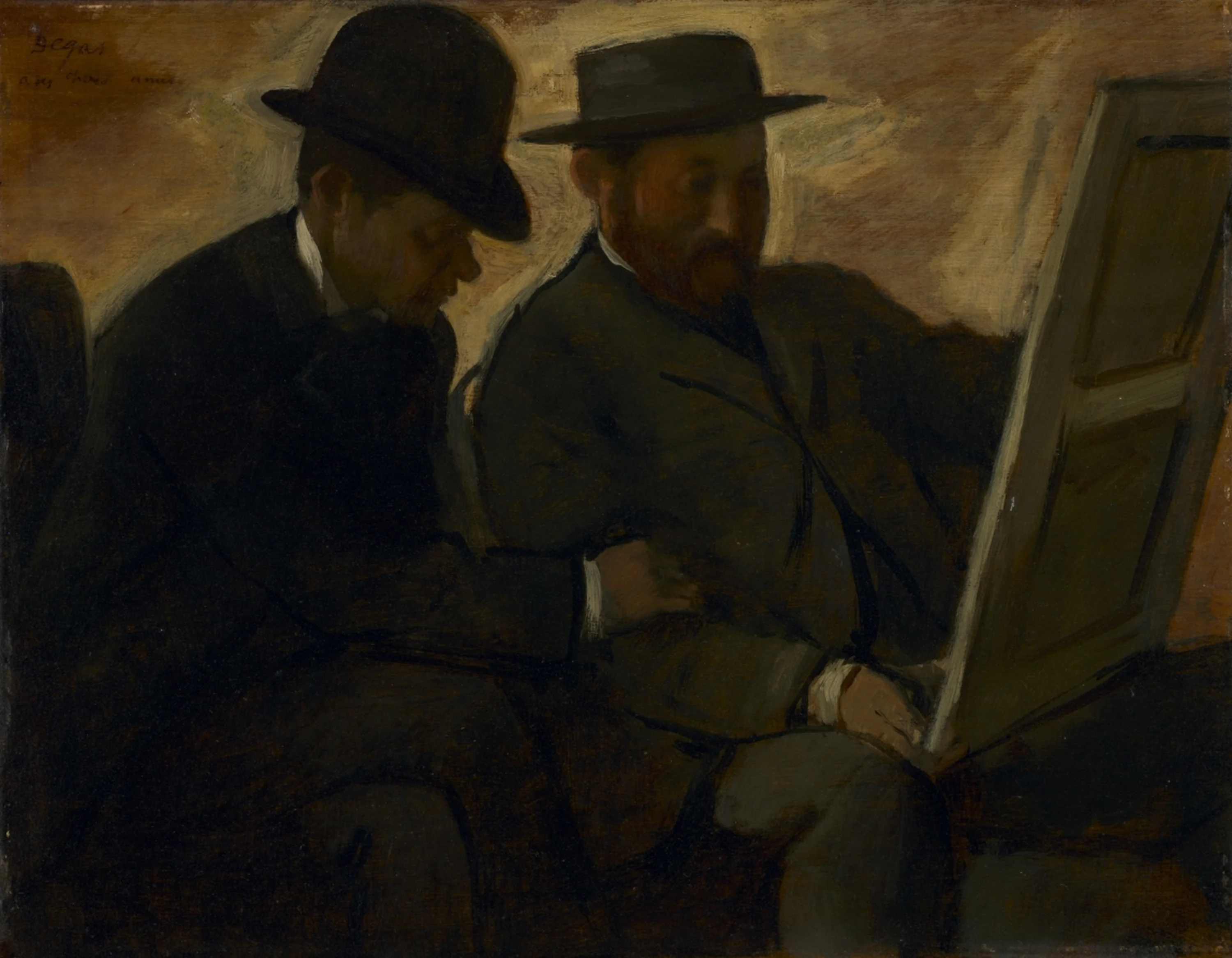 Paul Lafond and Alphonse Cherfils Examining a Painting, Edgar Degas