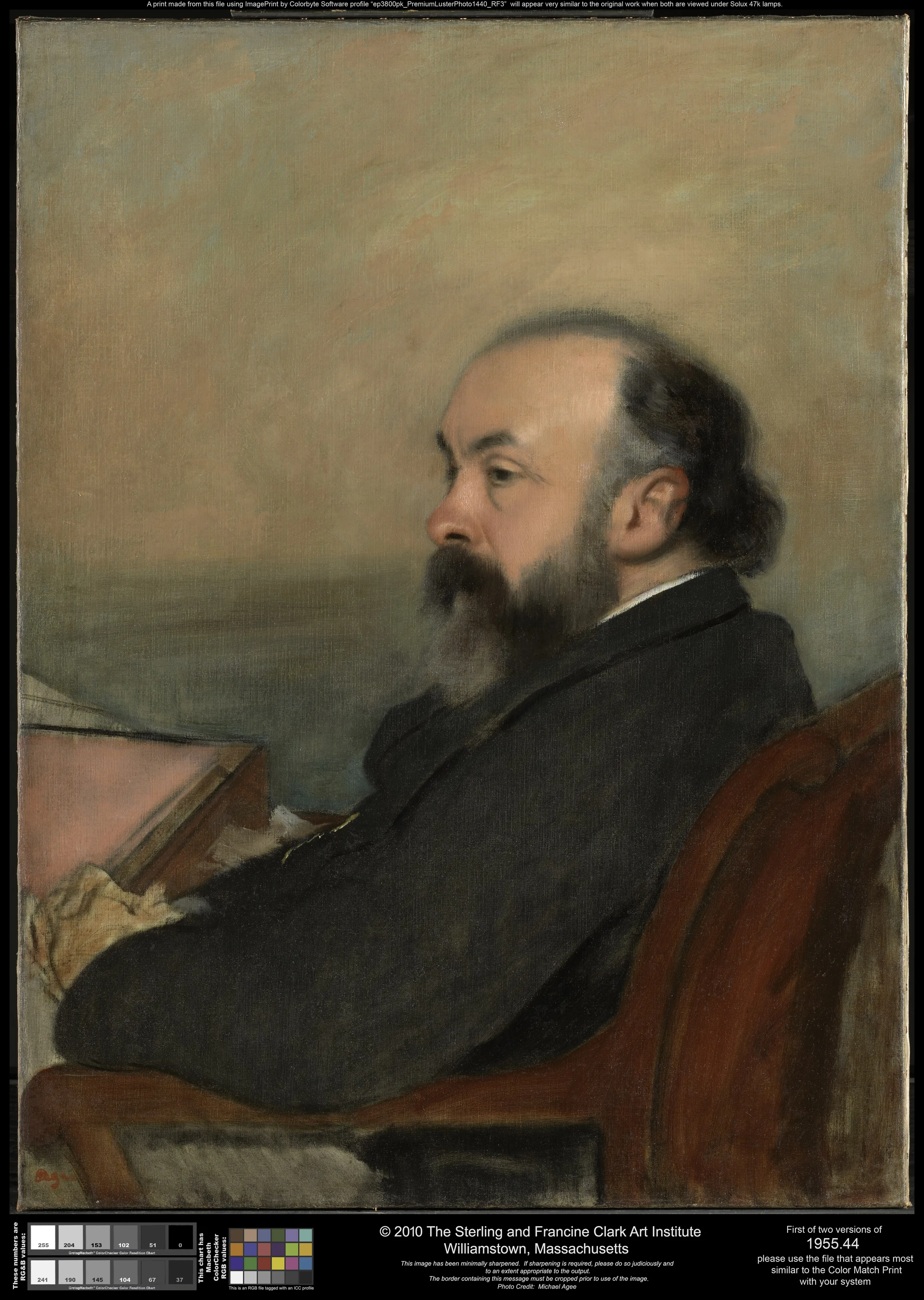 Portrait d'un homme, Edgar Degas