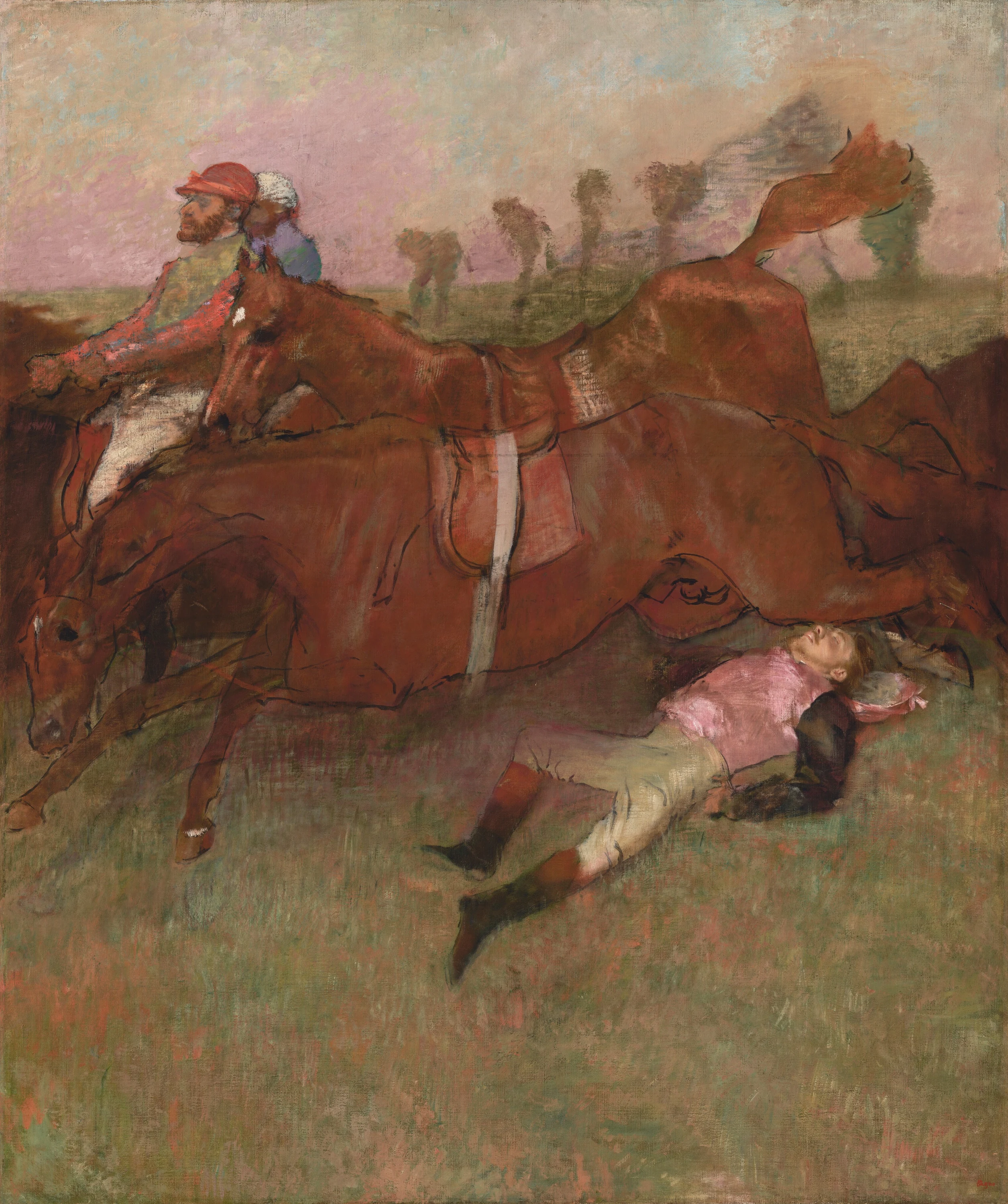 Scene from the Steeplechase: The Fallen Jockey, Edgar Degas