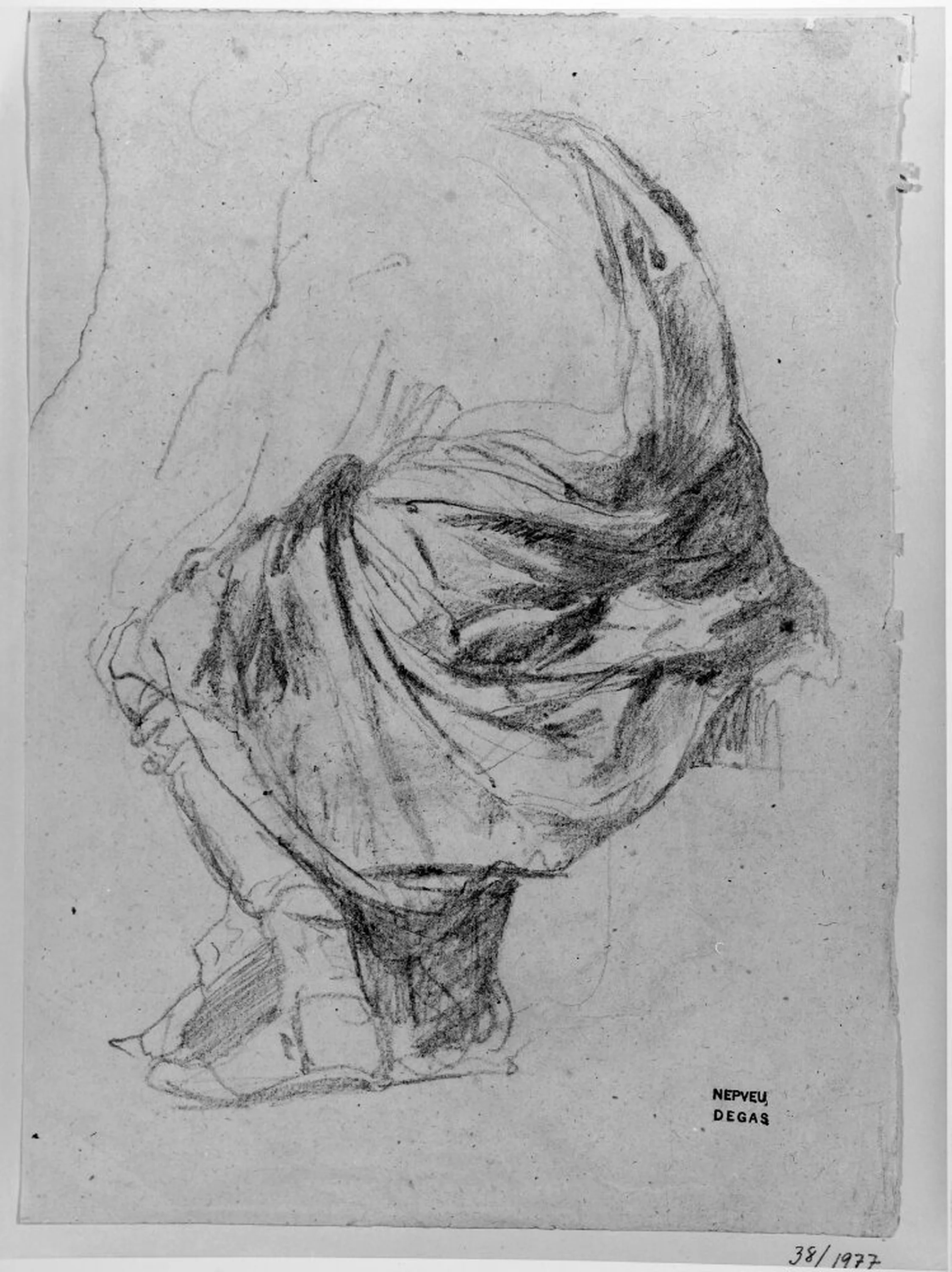 Studie efter antik sittande figur, Edgar Degas
