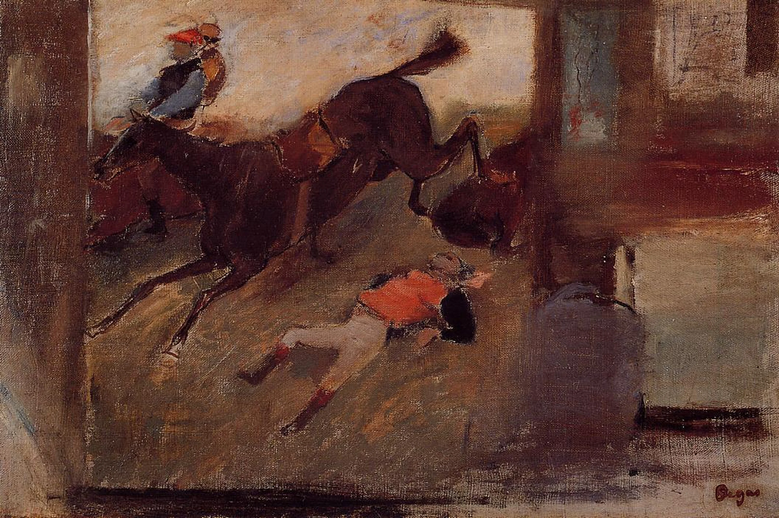 Studio Interior with The Steeplechase, Edgar Degas