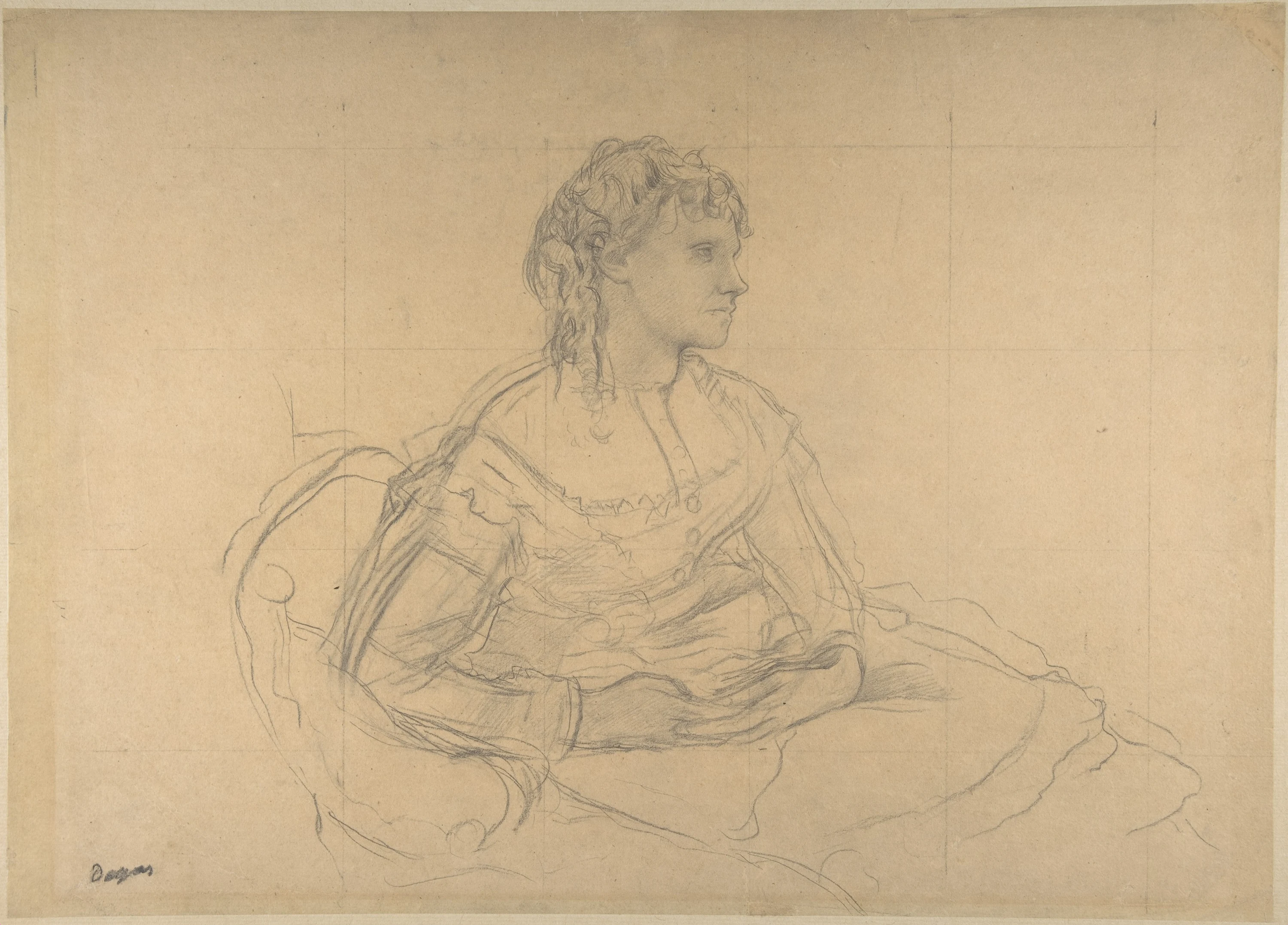Study for “Madame Théodore Gobillard” (Yves Morisot), Edgar Degas