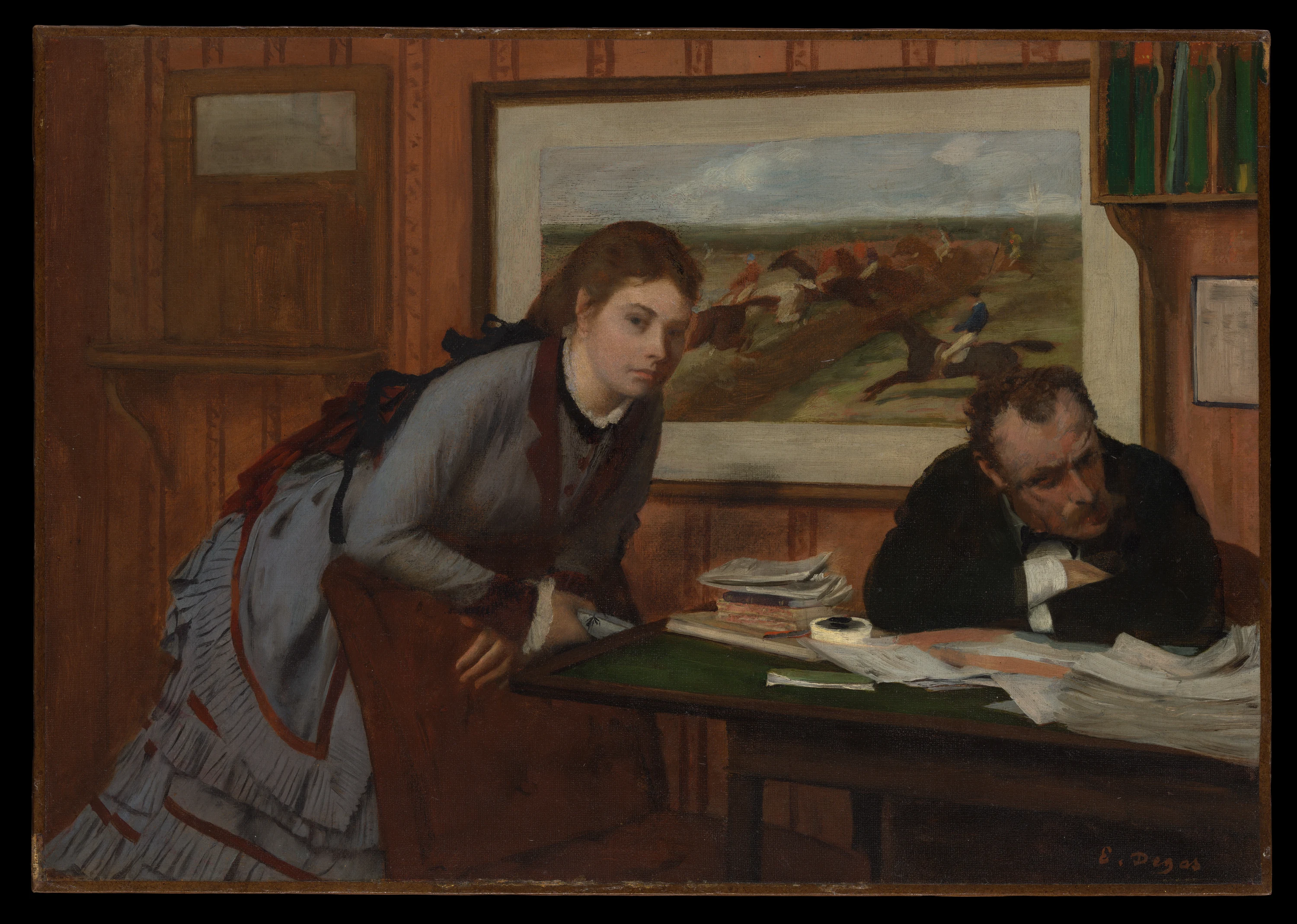 Sulking, Edgar Degas