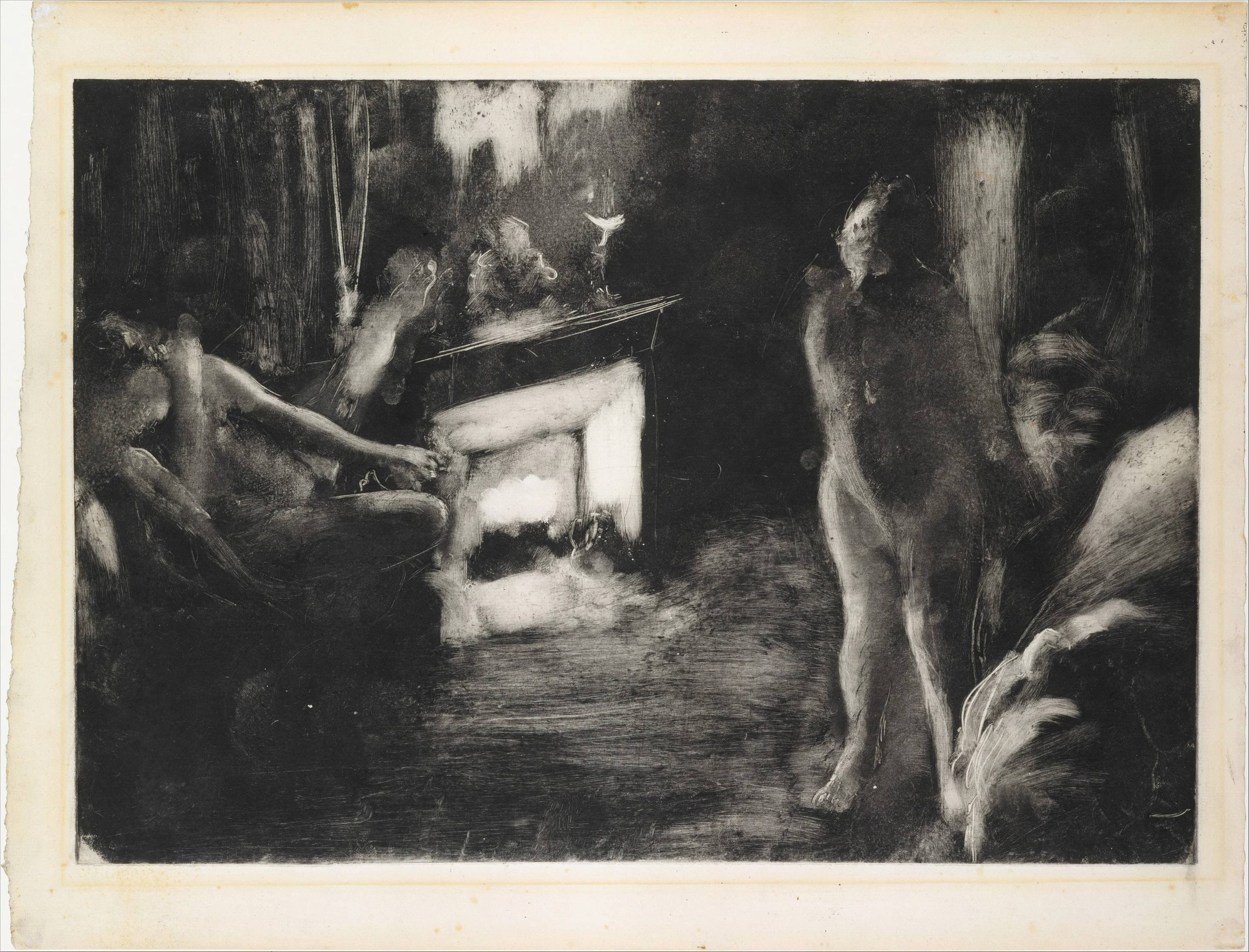 The Fireside, Edgar Degas