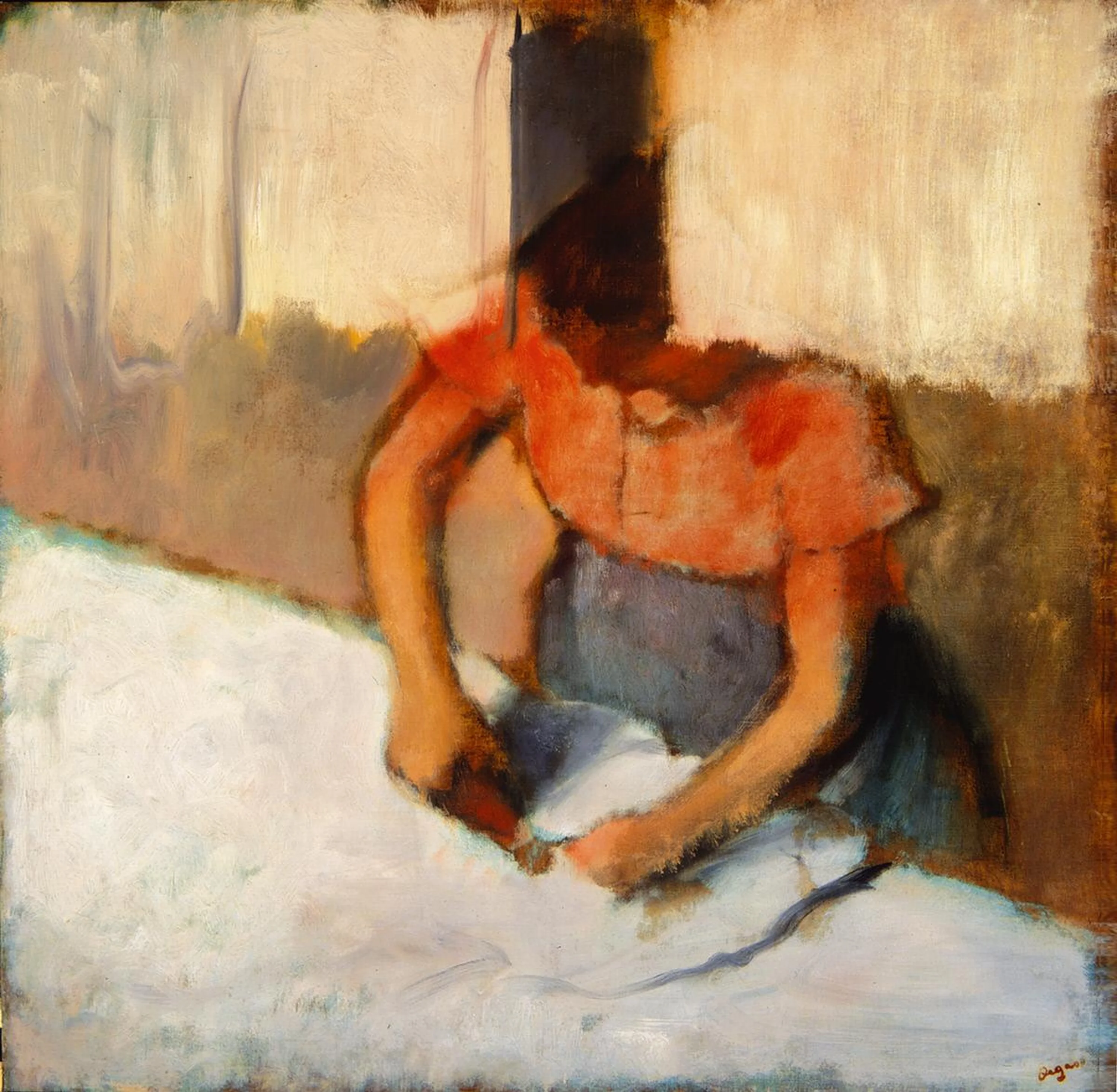 The Laundress Ironing (La Blanchisseuse Repassant), Edgar Degas