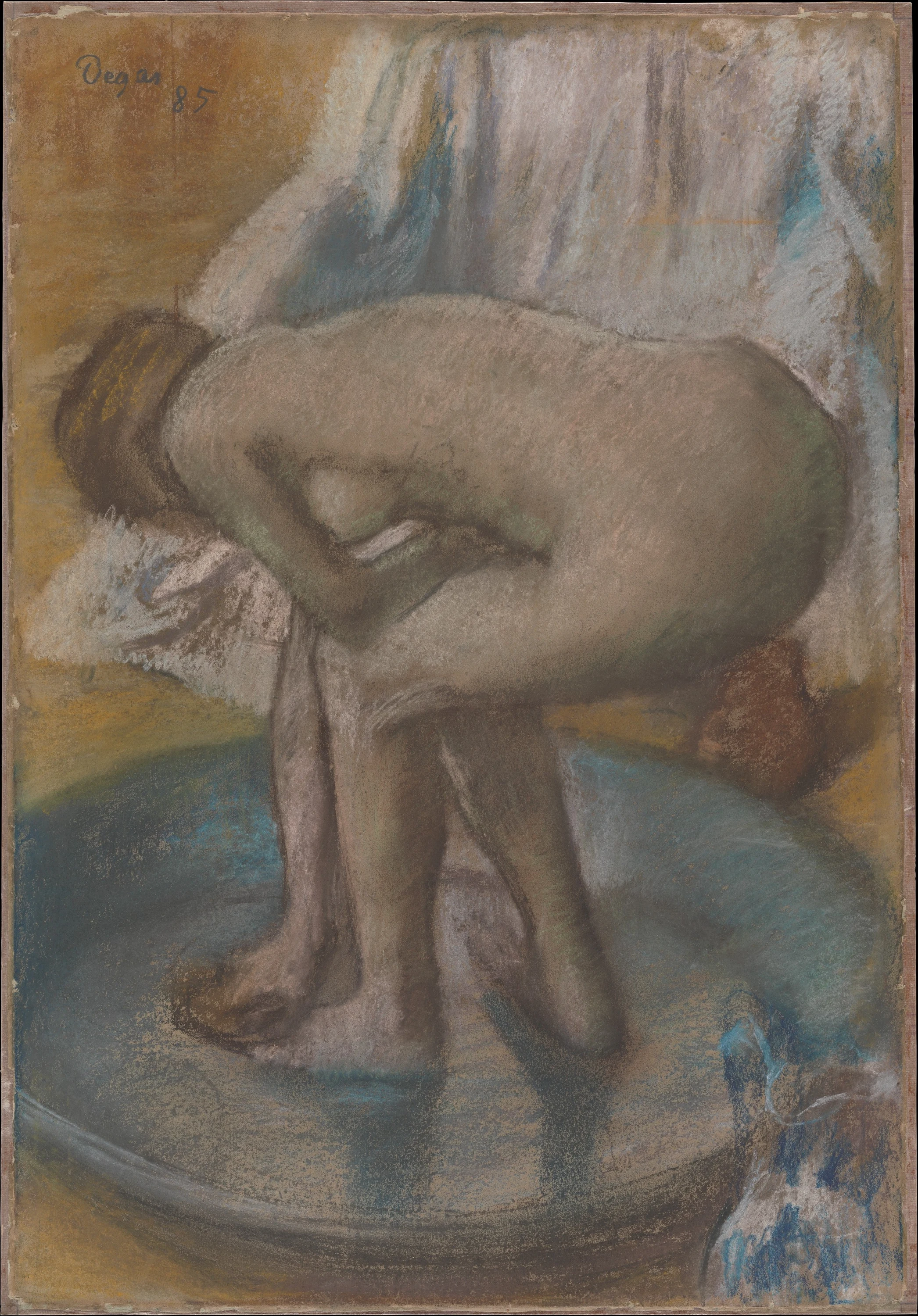 Woman Bathing in a Shallow Tub, Edgar Degas