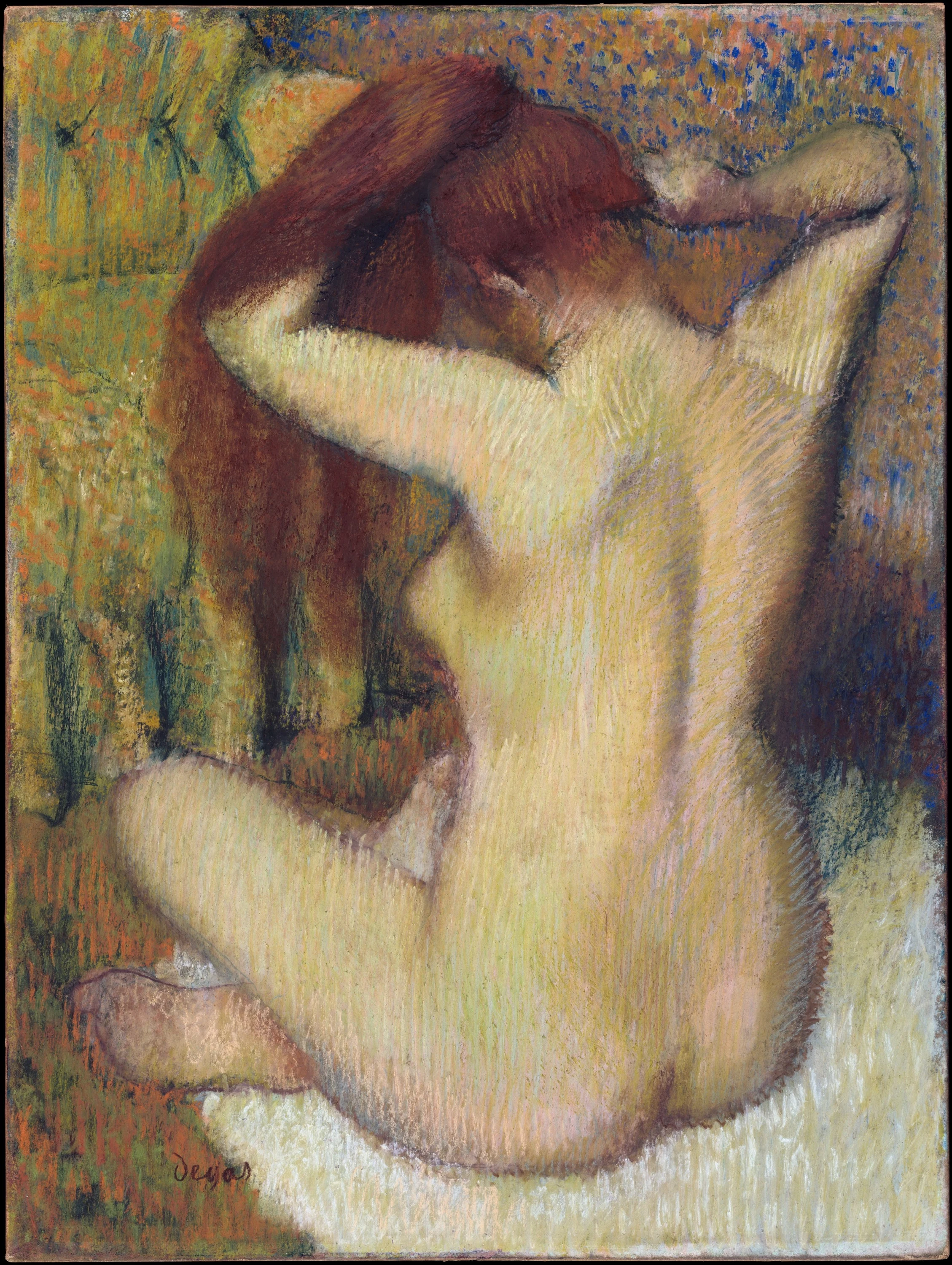 Woman Combing Her Hair, Edgar Degas
