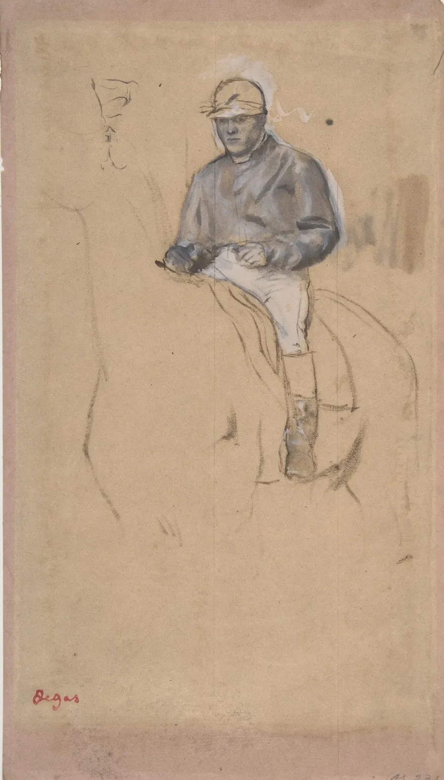 A Jockey on His Horse, Edgar Degas