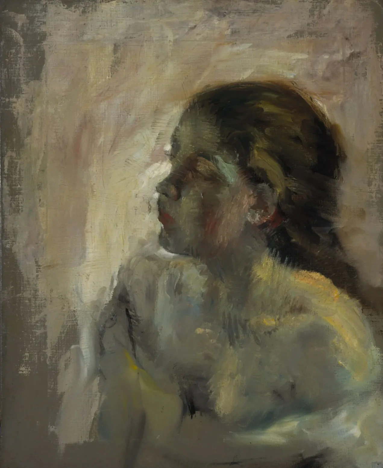A Study of a Girl's Head, Edgar Degas