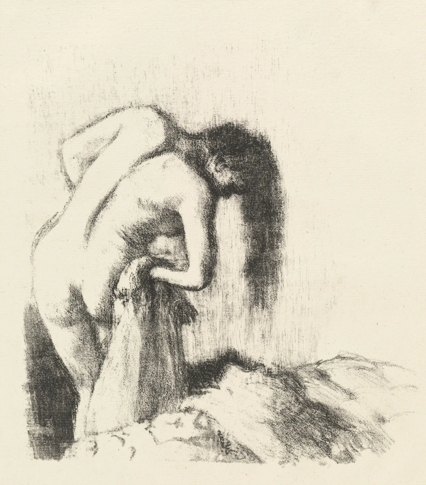 After the Bath (La sortie du bain (Petite planche)), Edgar Degas