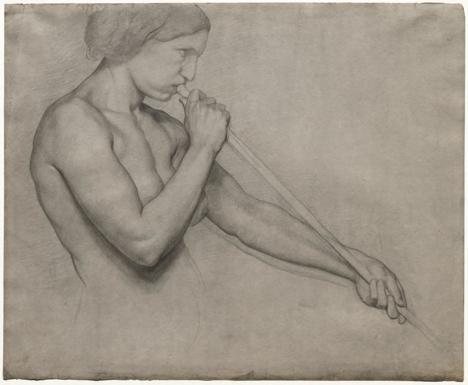 Angel Blowing a Trumpet, Edgar Degas