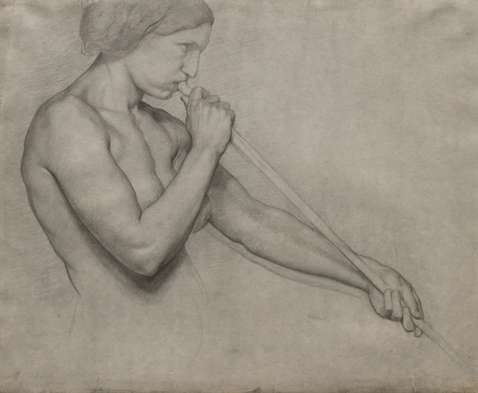 Angel Blowing a Trumpet, Edgar Degas