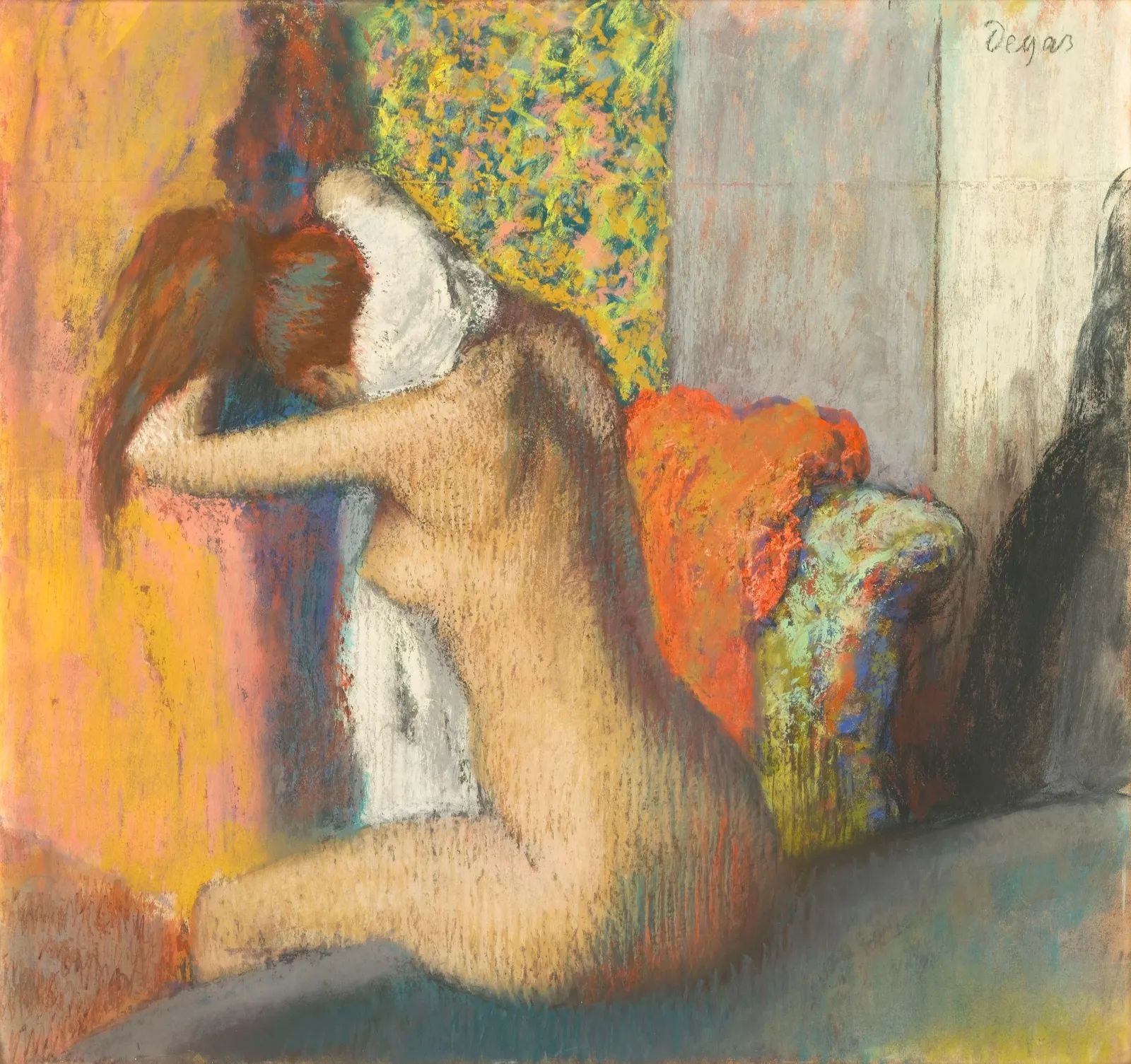 Après le bain, femme nue s'essuyant la nuque, Edgar Degas