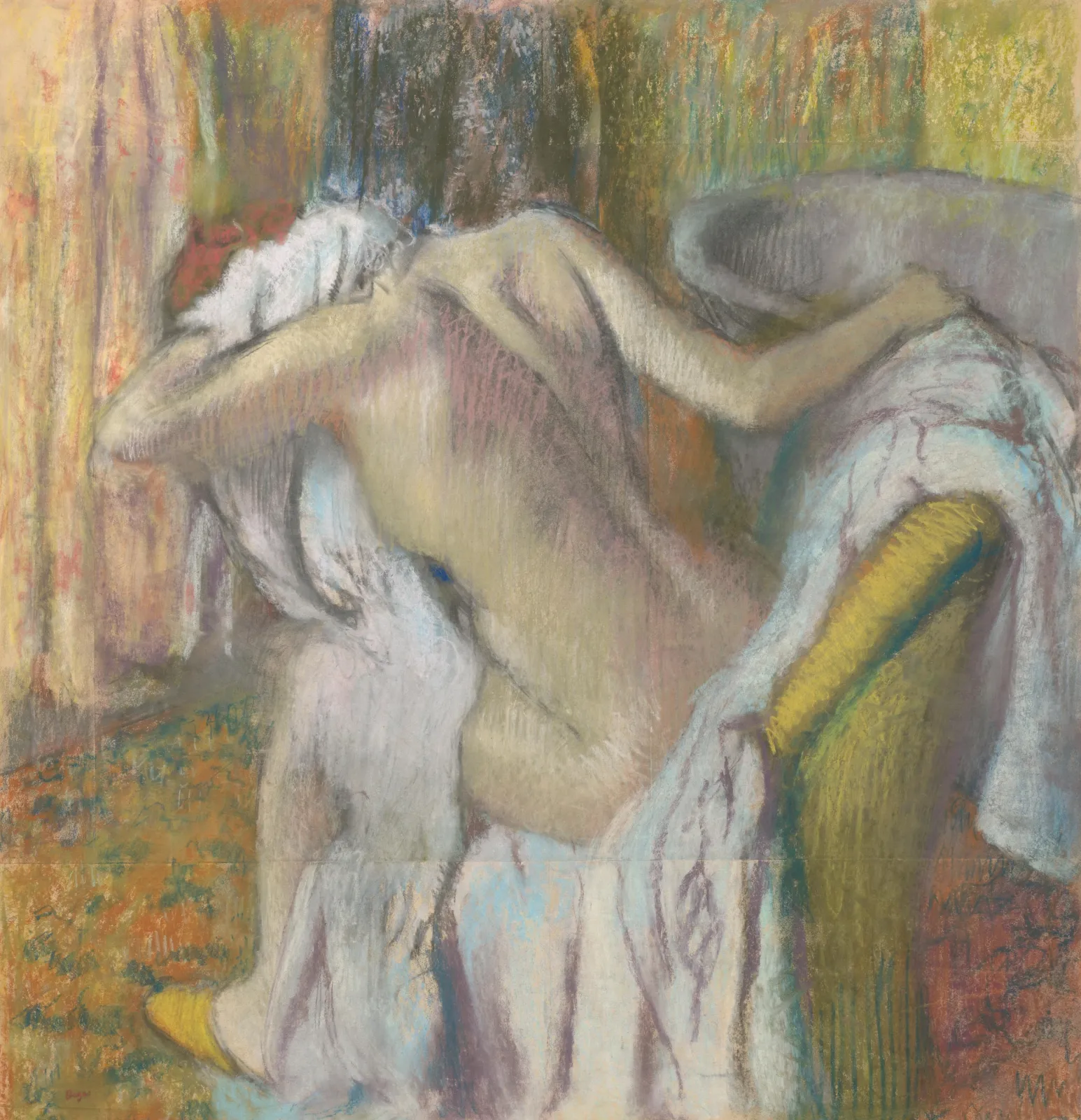Après le bain, femme s'essuyant, Edgar Degas