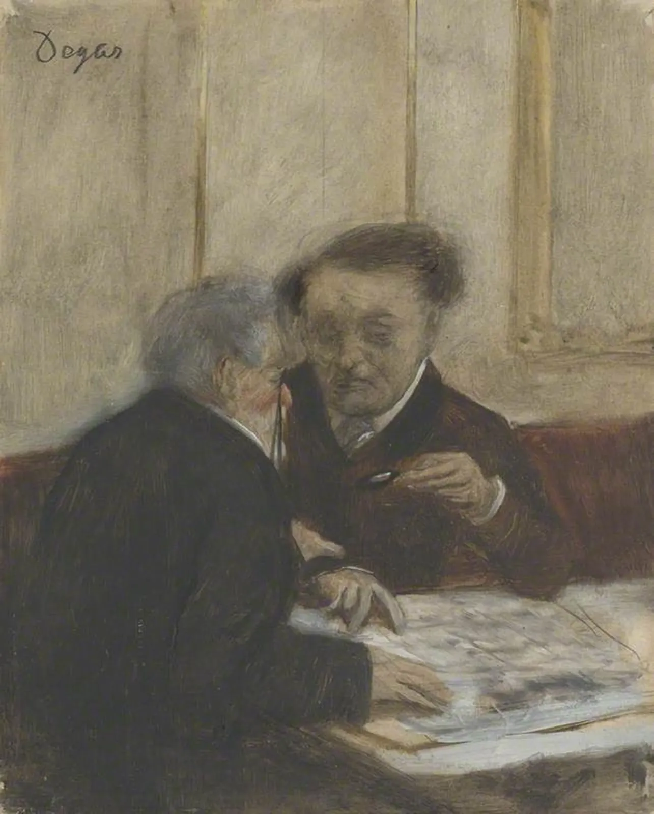 At the Café Châteaudun, Edgar Degas