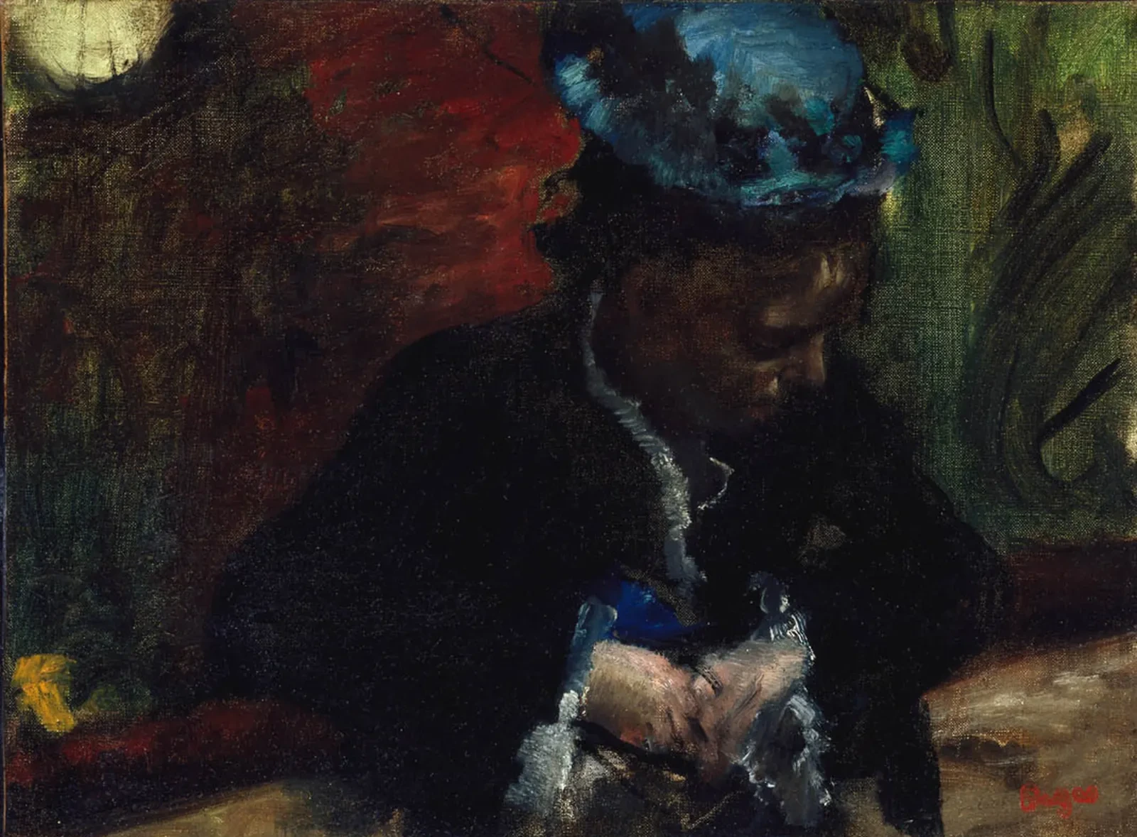 Au théâtre : femme assise au balcon, Edgar Degas