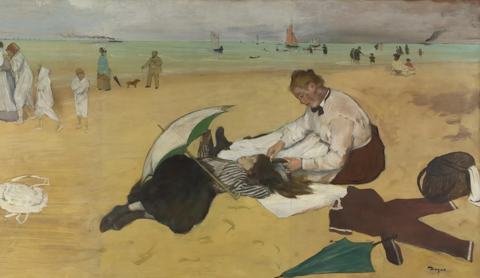 Beach Scene, Edgar Degas
