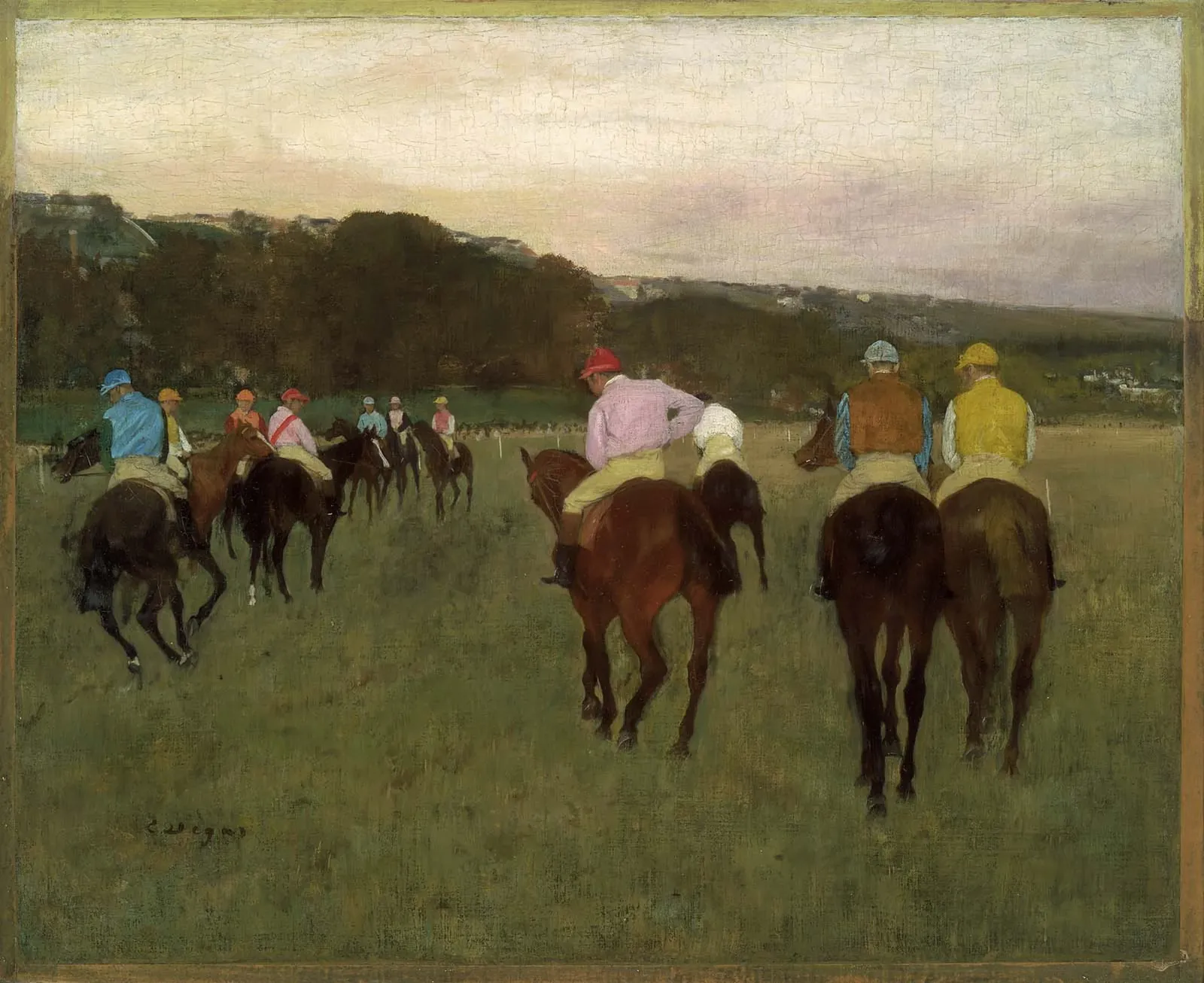 Chevaux de course à Longchamp, Edgar Degas