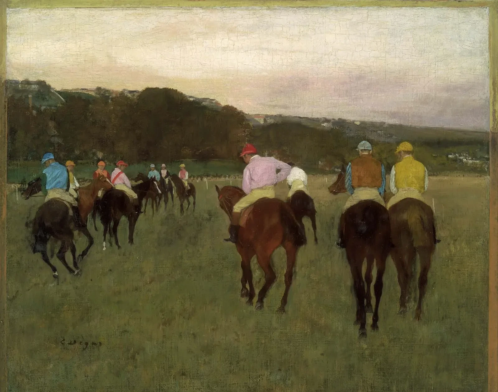 Chevaux de course à Longchamp, Edgar Degas