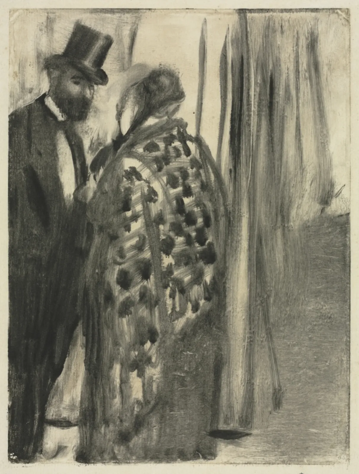 Conversation: Ludovic Halévy and Madame Cardinal (The Conversation) for "La Famille Cardinal" by Ludovic Halévy, Edgar Degas