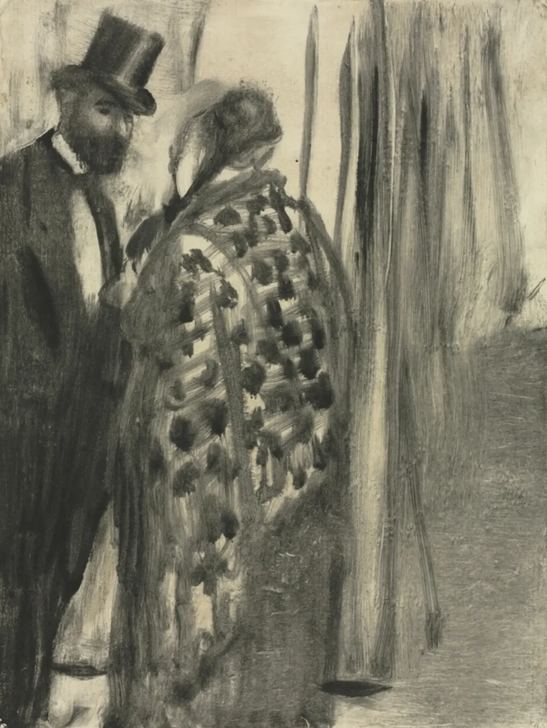 Conversation: Ludovic Halévy and Madame Cardinal (The Conversation) for "La Famille Cardinal" by Ludovic Halévy, Edgar Degas