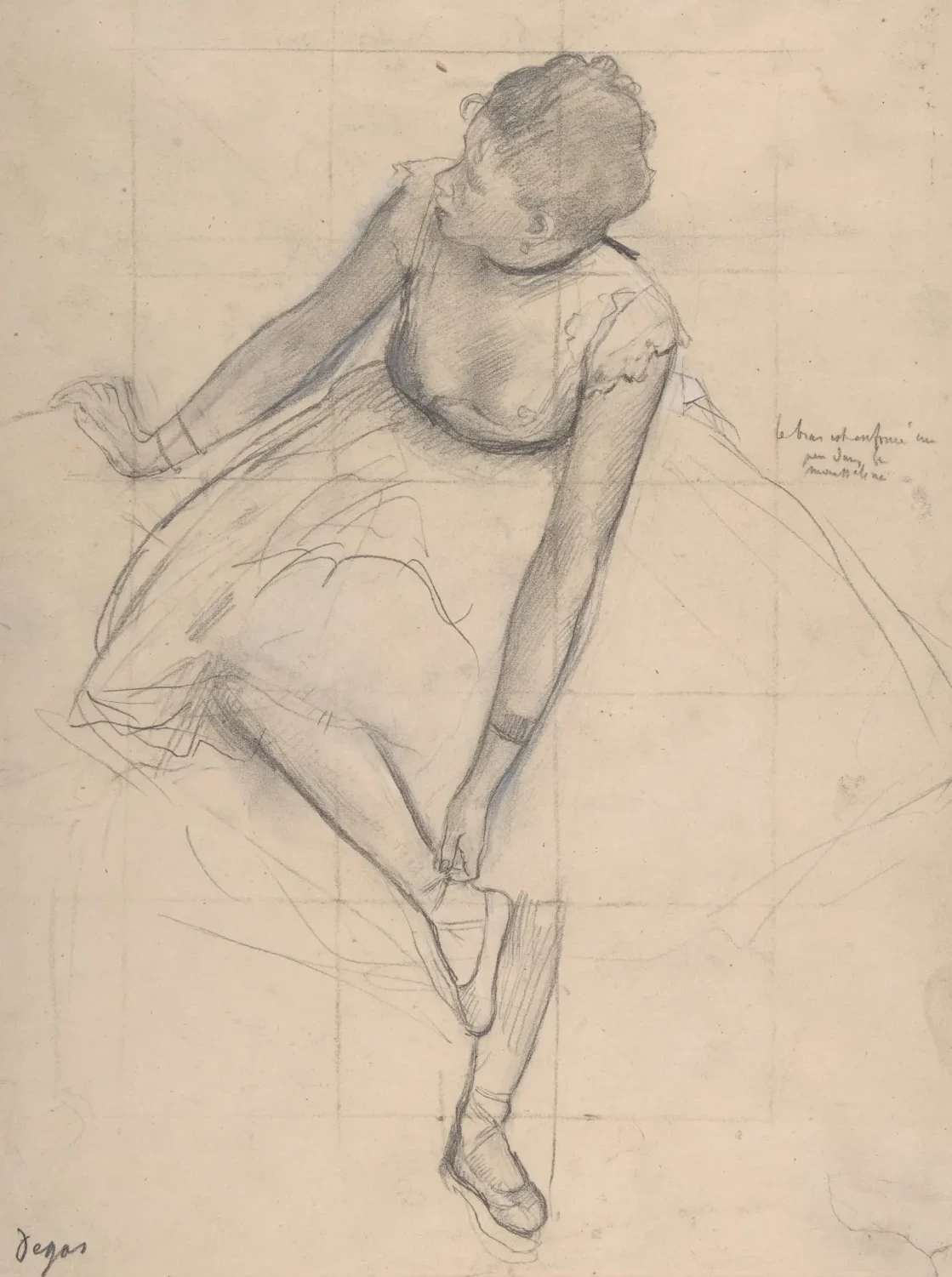 Danseuse ajustant son chausson, Edgar Degas