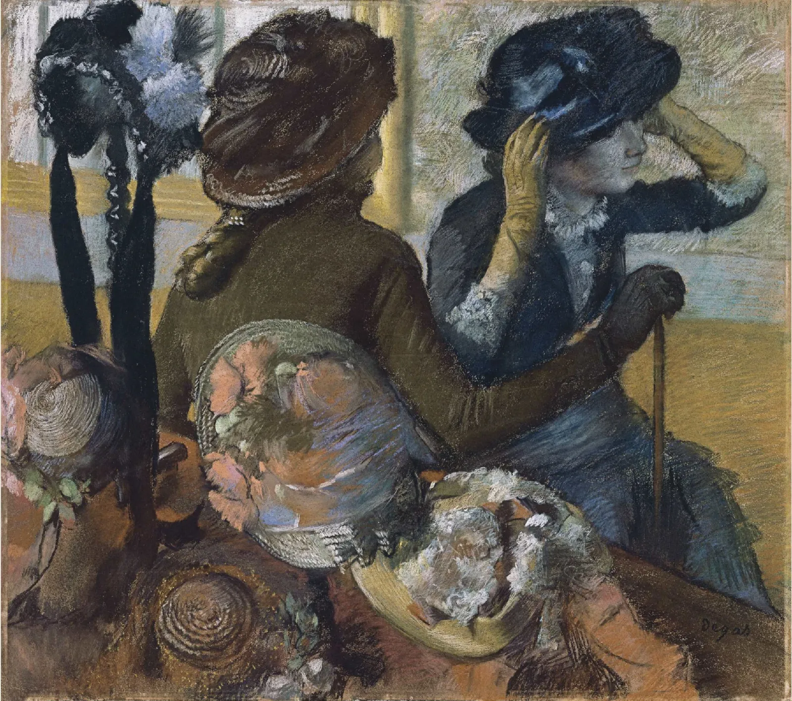 Dans la chapellerie, Edgar Degas