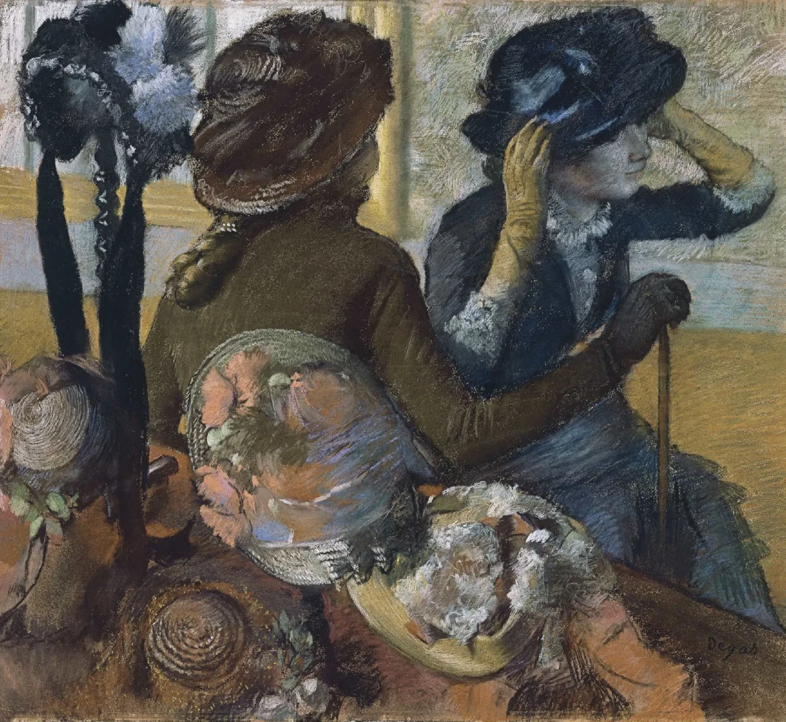 Dans la chapellerie, Edgar Degas