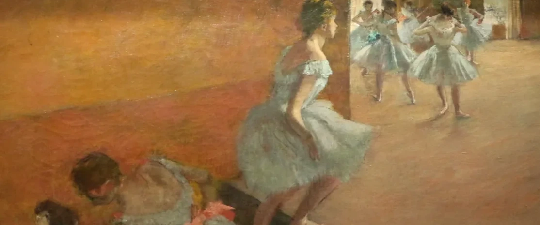 Bailarinas subiendo una escalera, Edgar Degas