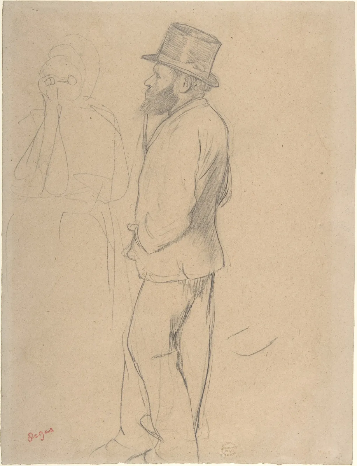 Édouard Manet at the Races, Edgar Degas