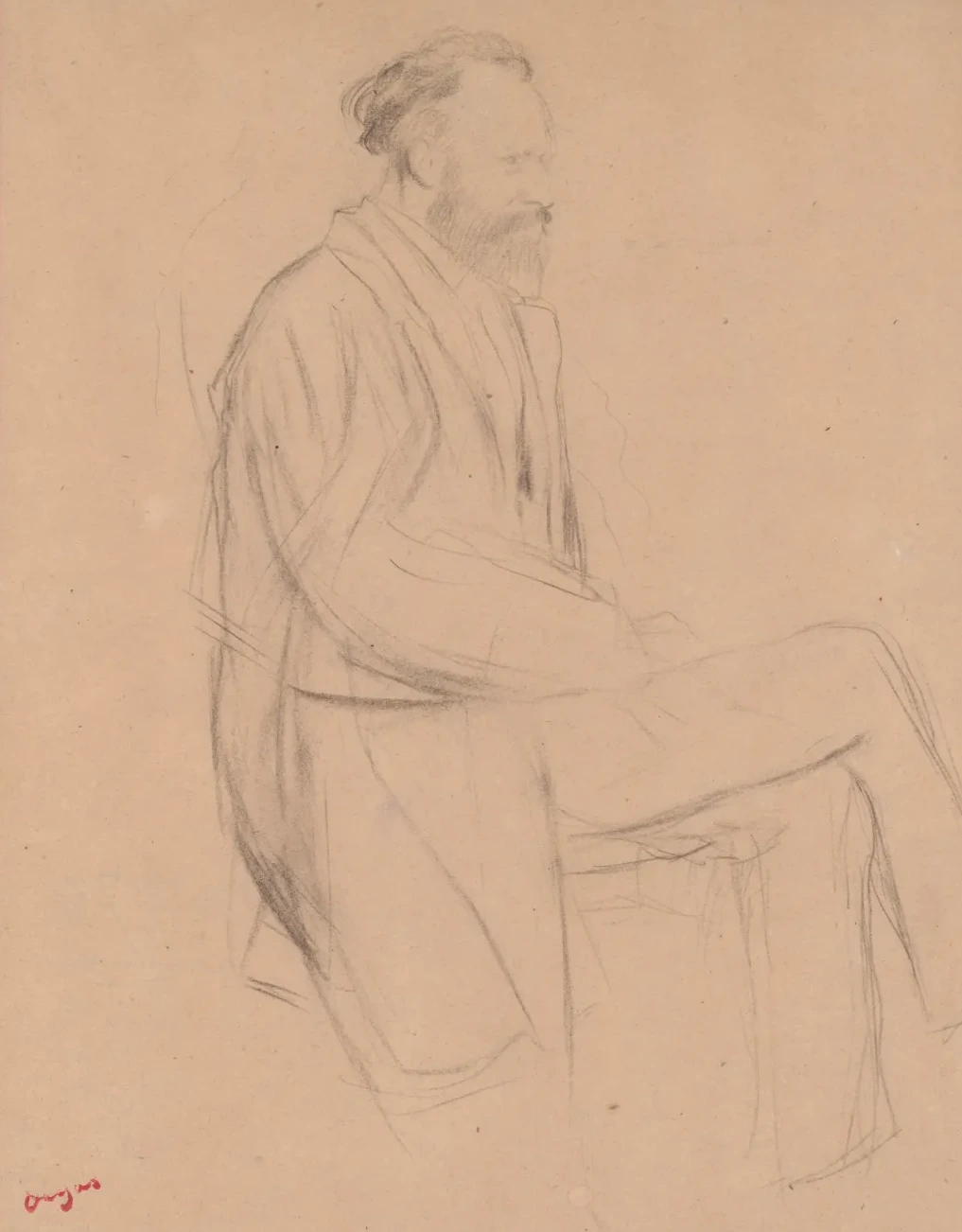 Édouard Manet, Seated, Right Profile, Edgar Degas