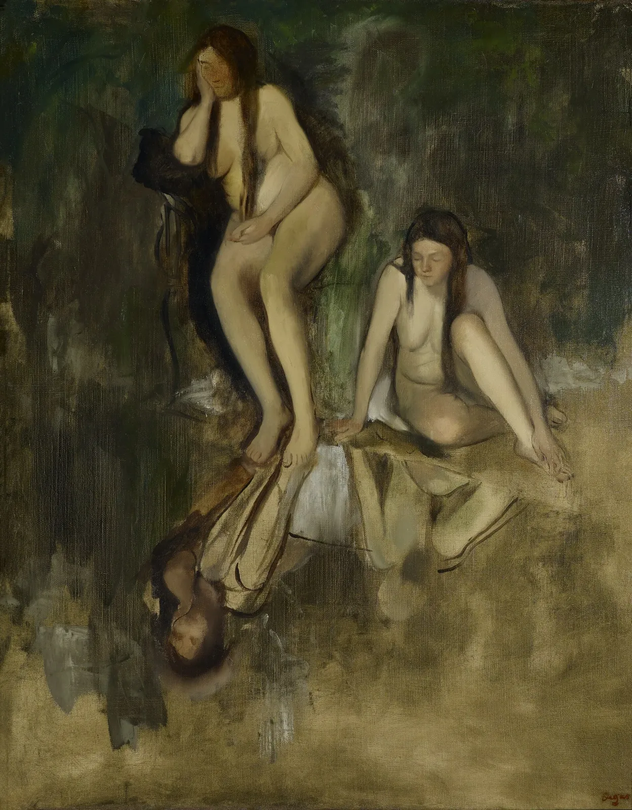 étude de nus pour Mlle Fiocre dans le ballet "La Source", Edgar Degas