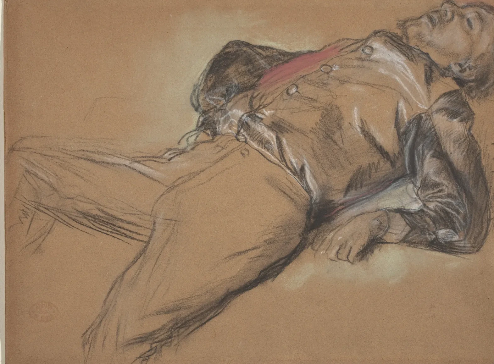 Fallen Jockey (study for "Scene from the Steeplechase: The Fallen Jockey"), Edgar Degas