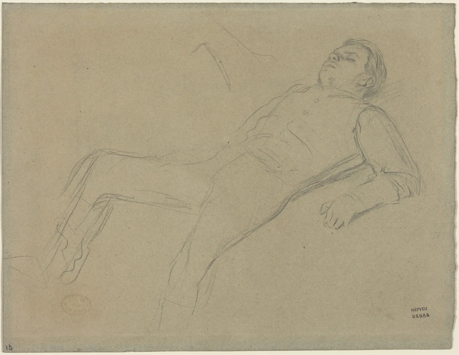 Fallen Jockey (study for "Scene from the Steeplechase: The Fallen Jockey"), Edgar Degas