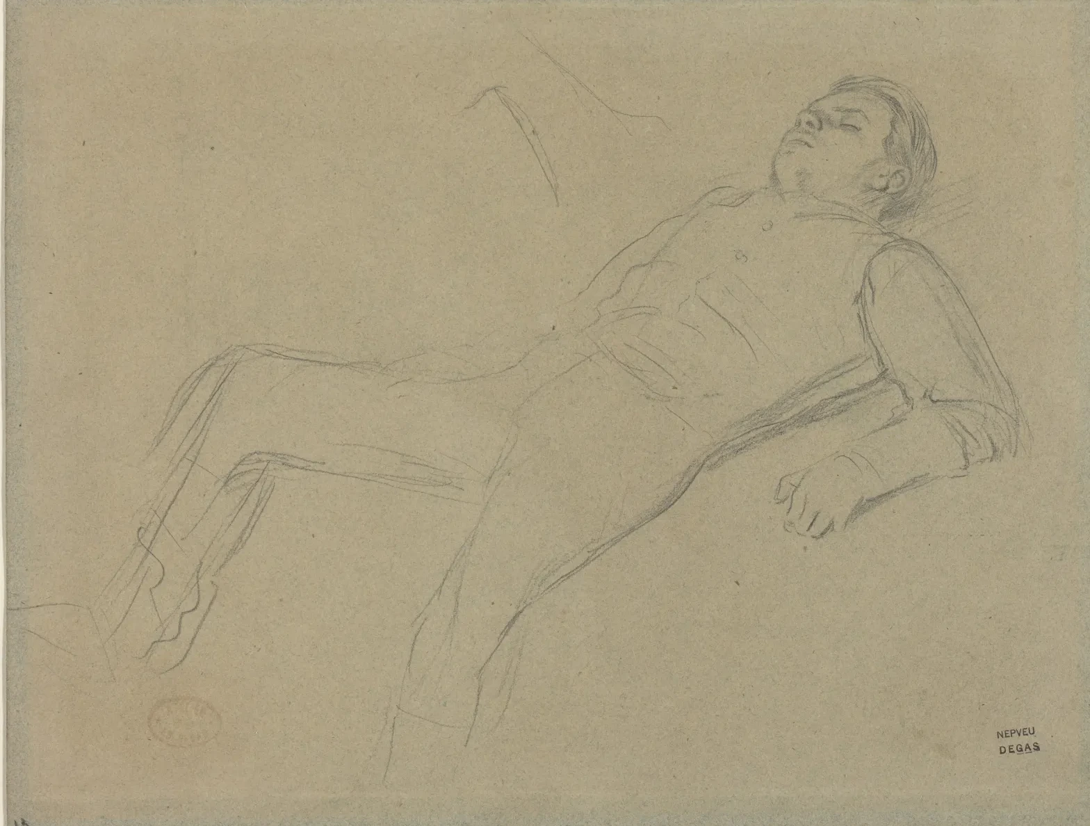 Fallen Jockey (study for "Scene from the Steeplechase: The Fallen Jockey"), Edgar Degas