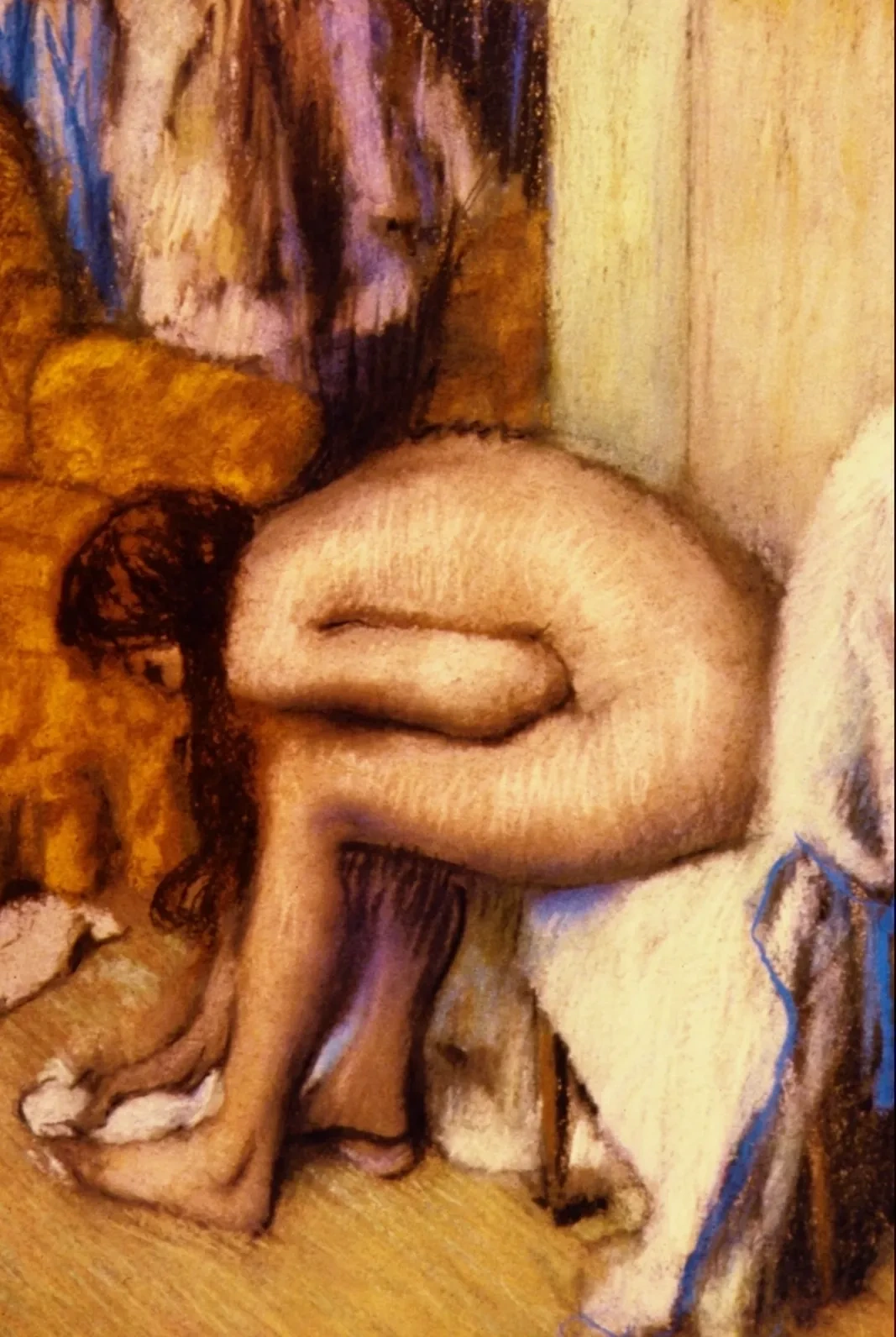 Femme à sa toilette essuyant son pied gauche, Edgar Degas