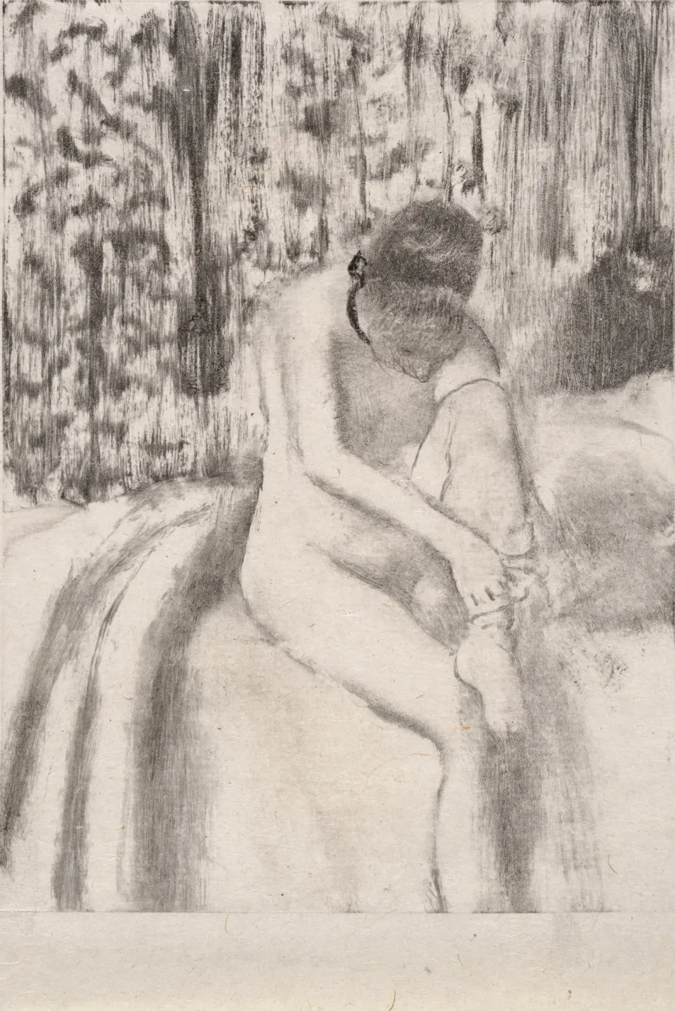 Girl Putting on Her Stockings, Edgar Degas