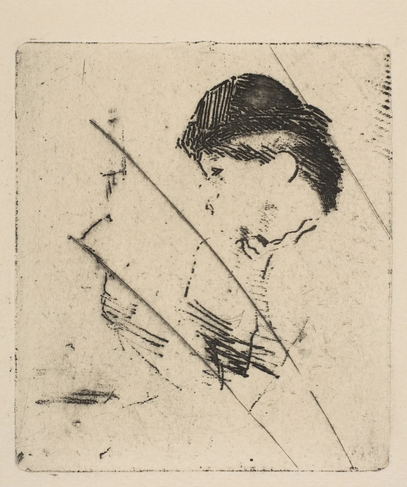Head and Shoulders of a Young Woman in Profile I, Edgar Degas