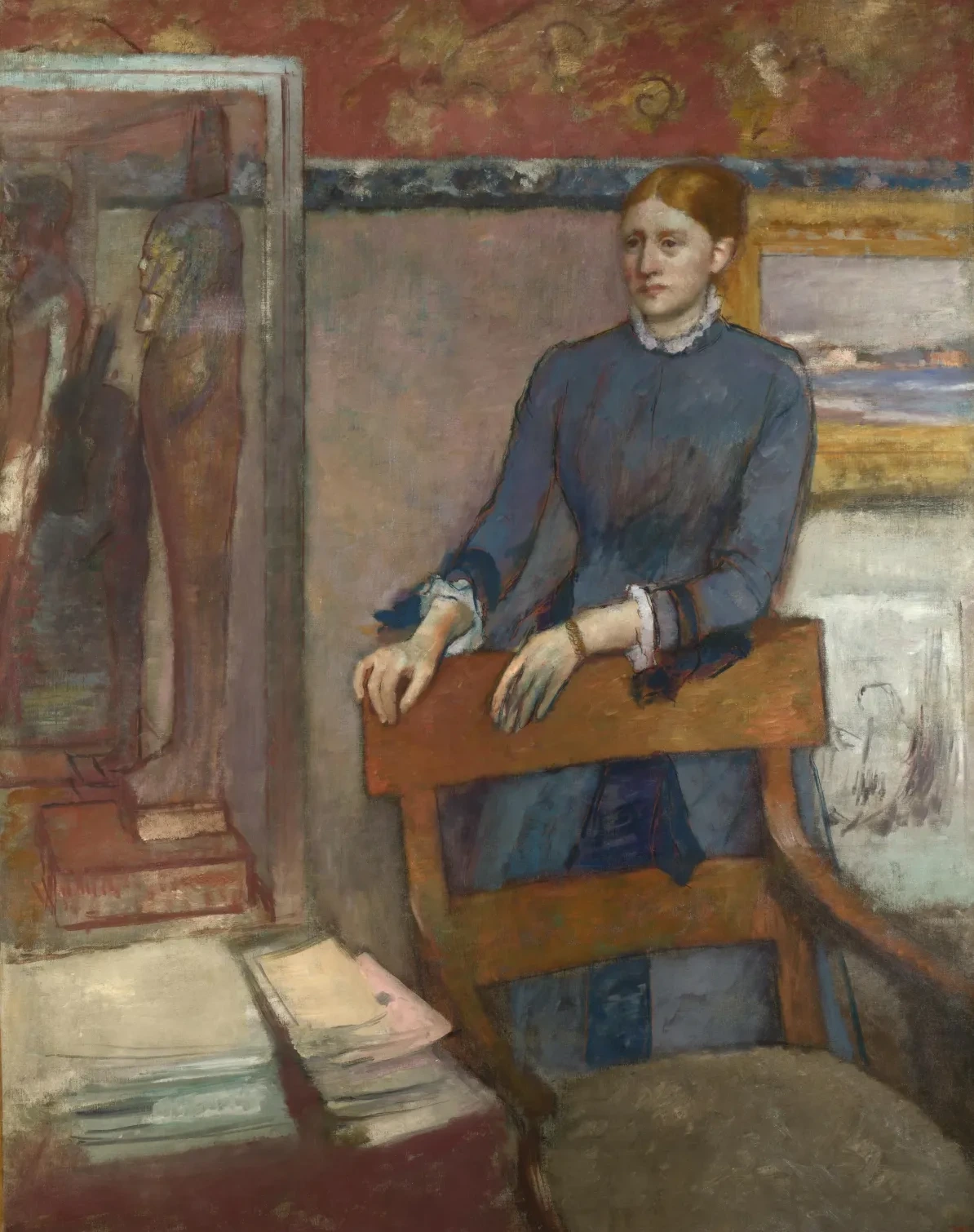 Hélène Rouart dans le bureau de son père, Edgar Degas