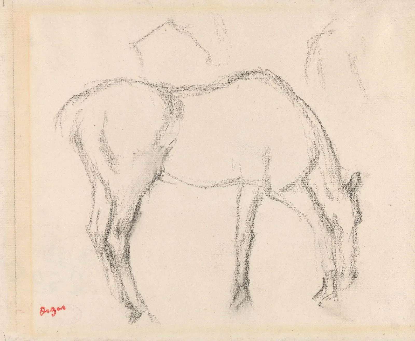 Horse grazing, Edgar Degas