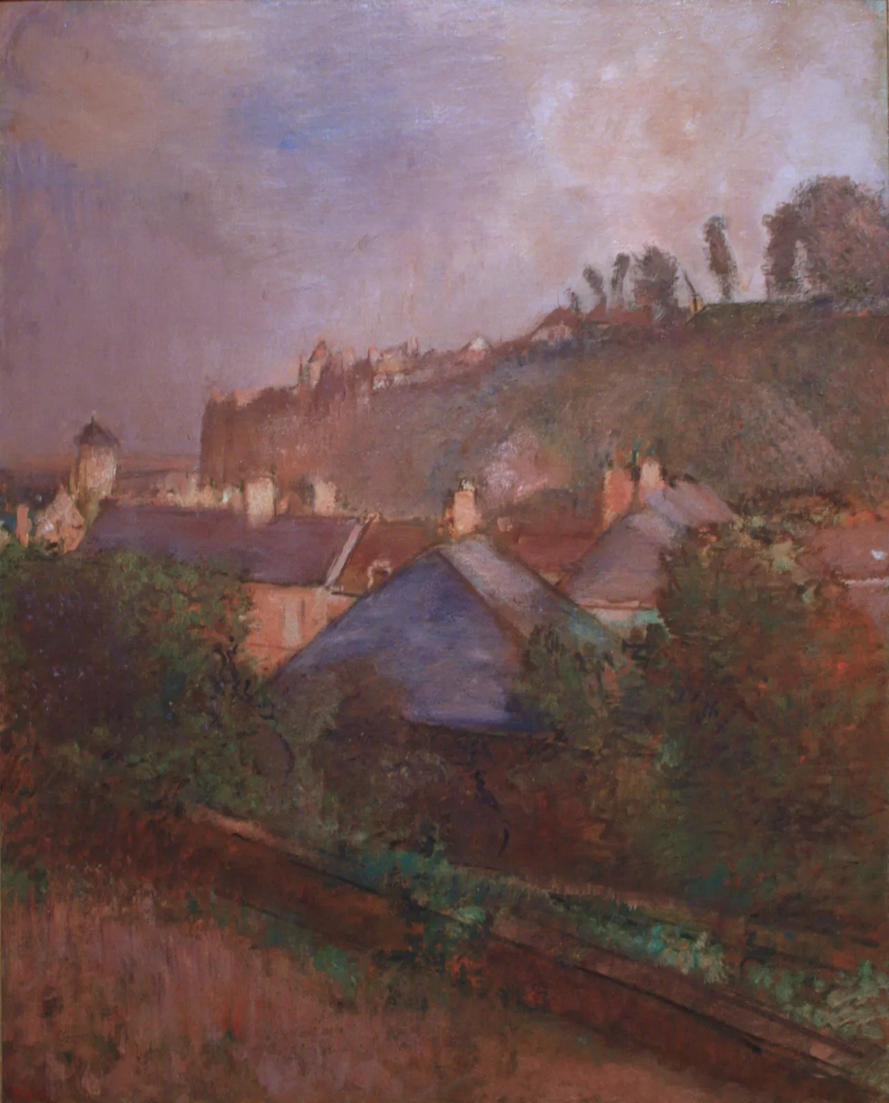 Houses at the Foot of a Cliff (Saint-Valéry-sur-Somme), Edgar Degas