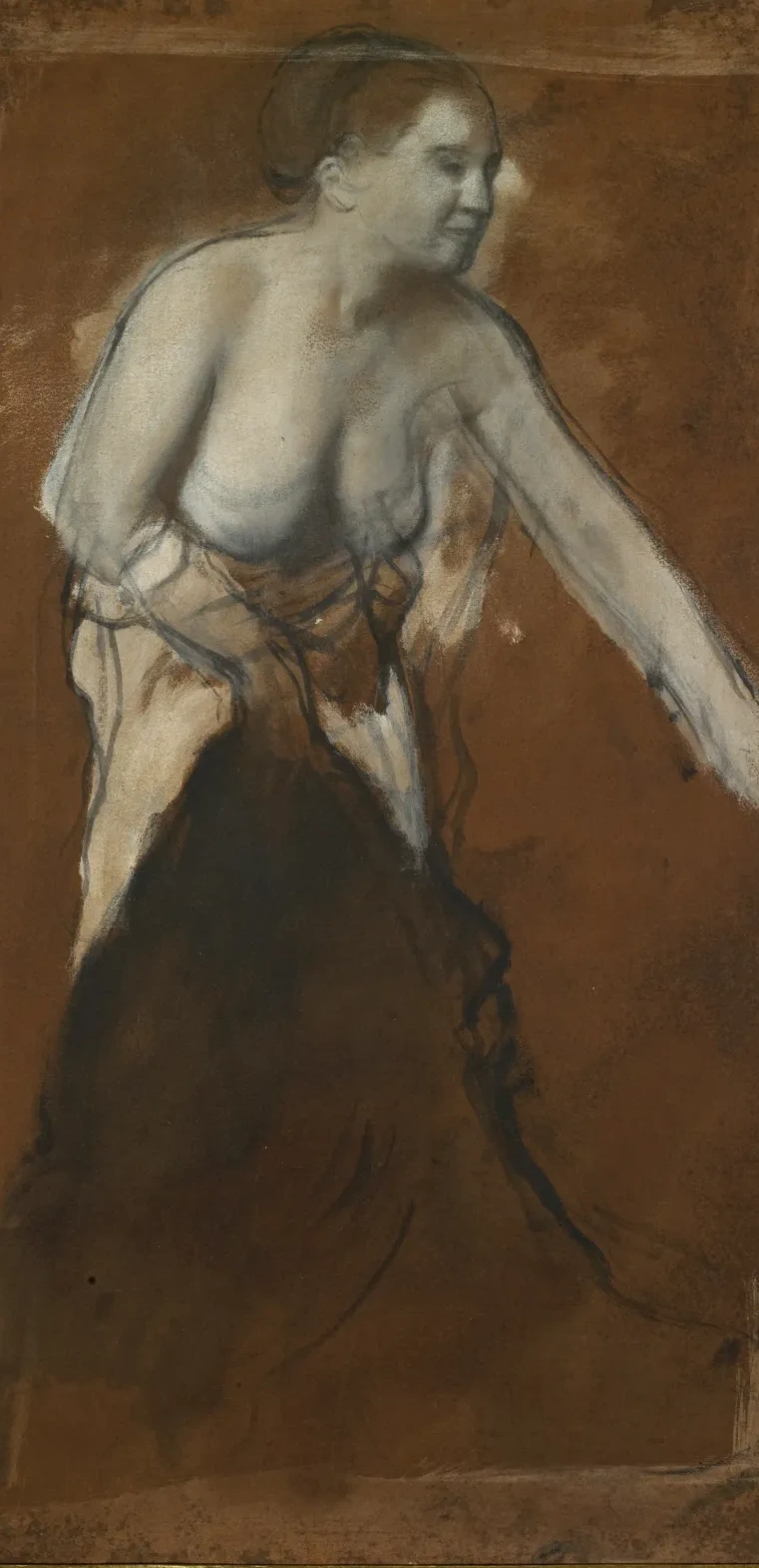 Jeune femme à demi-dévêtue, Edgar Degas