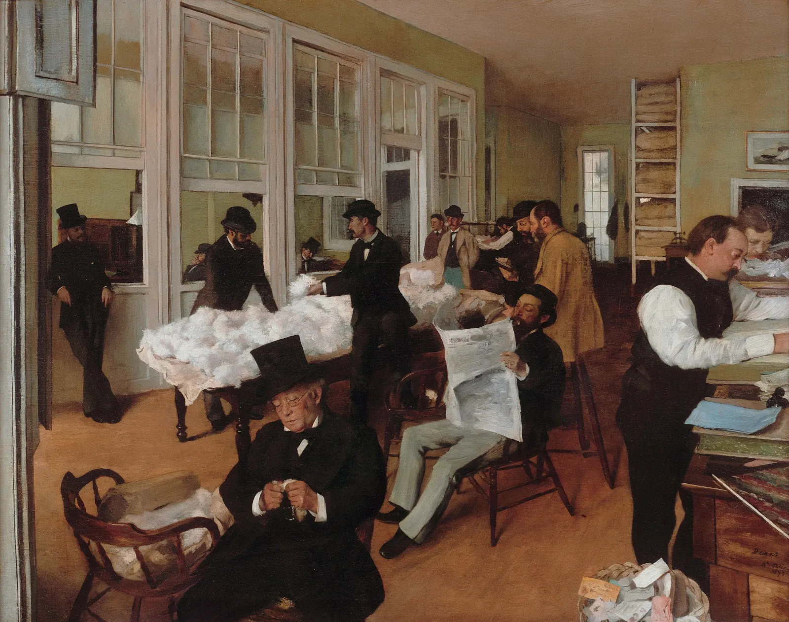 Le Bureau de coton à La Nouvelle-Orléans, Edgar Degas