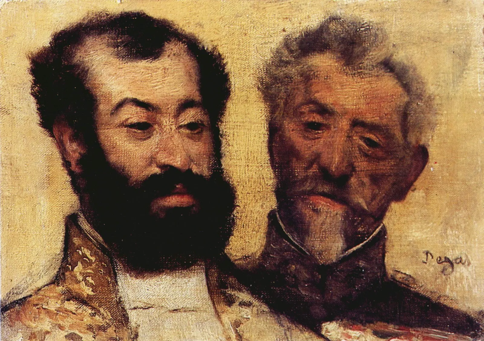 Le général Mellinet et le grand rabbin Astruc, Edgar Degas