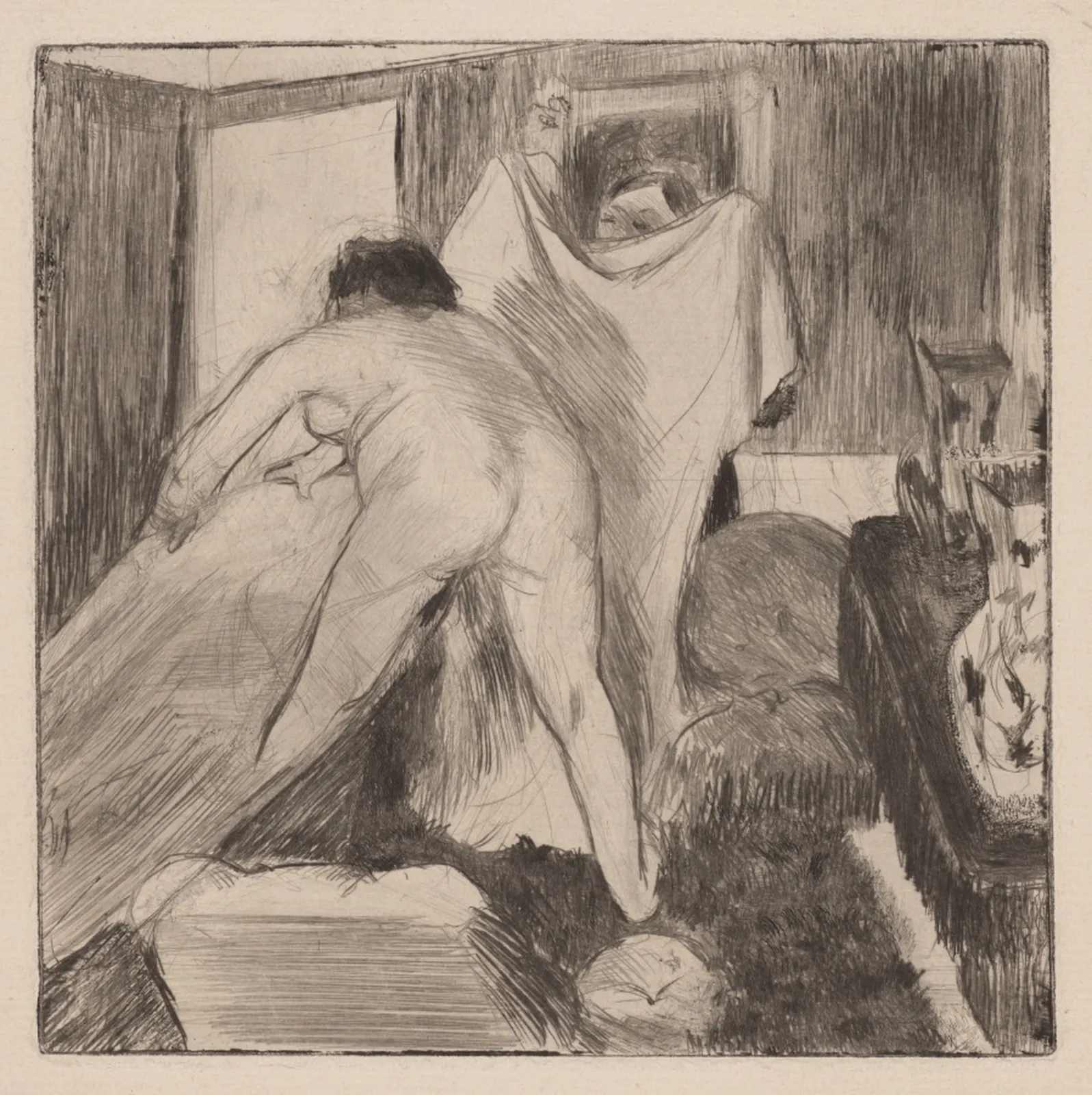 Leaving the Bath, Edgar Degas
