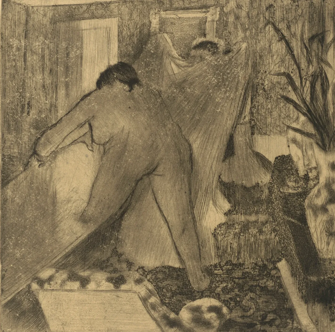 Leaving the Bath, Edgar Degas
