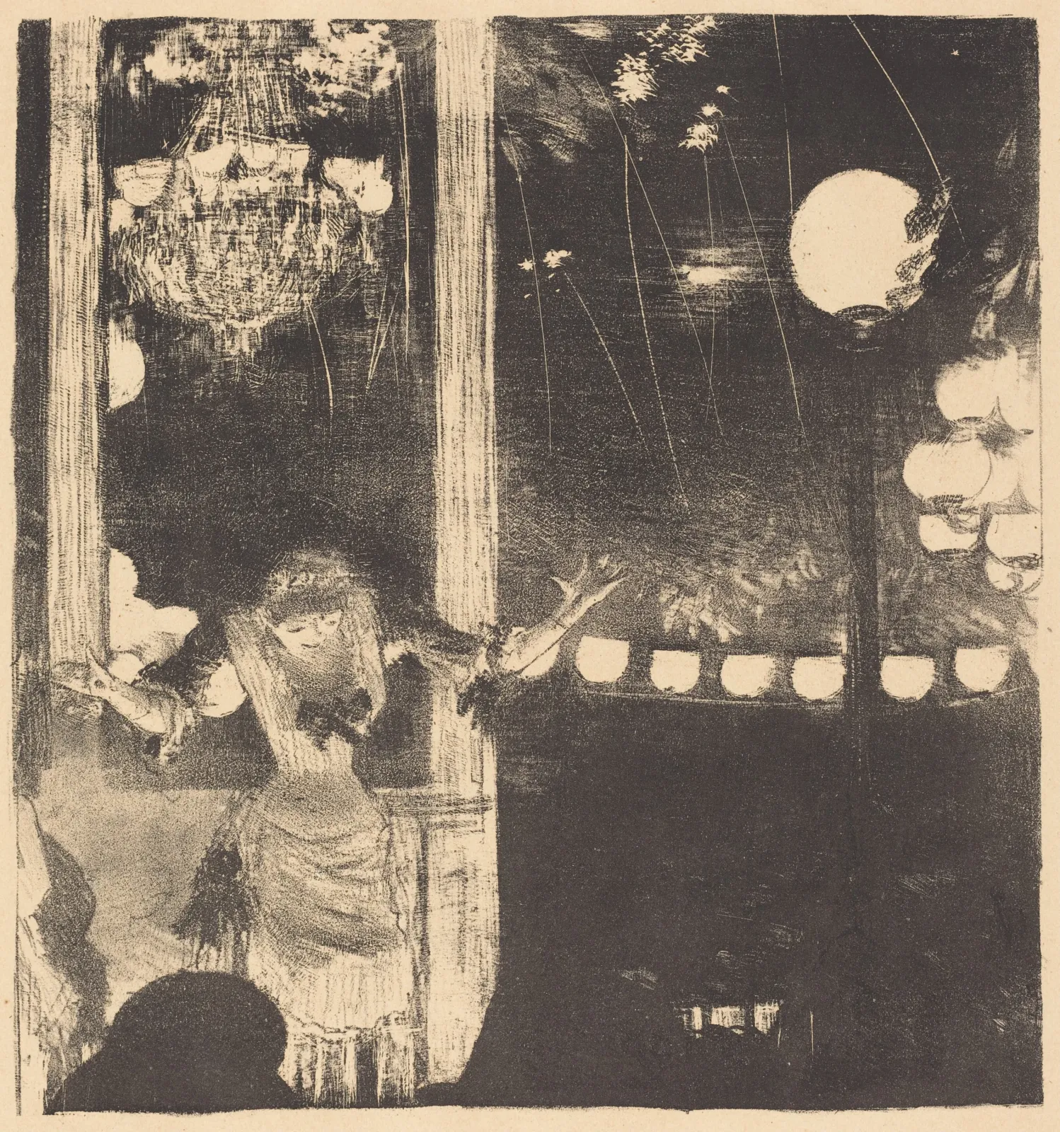 Mademoiselle Bécat at the Cafe des Ambassadeurs (Aux Ambassadeurs: Mlle Bécat), Edgar Degas