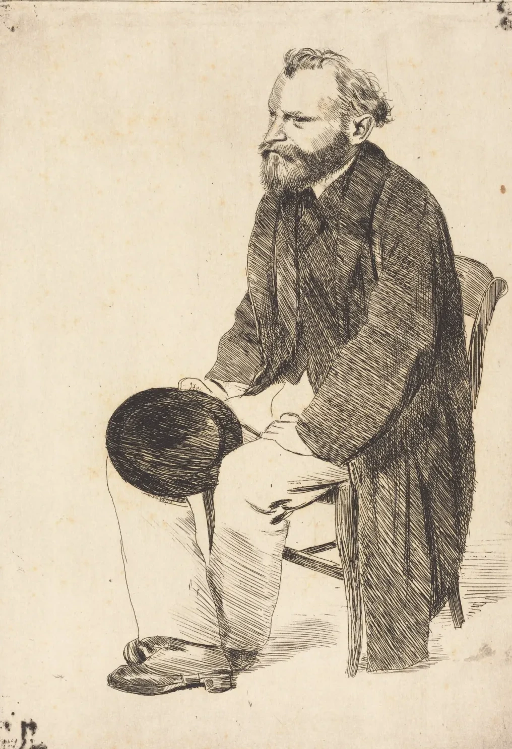 Manet Seated, Turned to the Left (Manet assis, tourné à gauche), Edgar Degas
