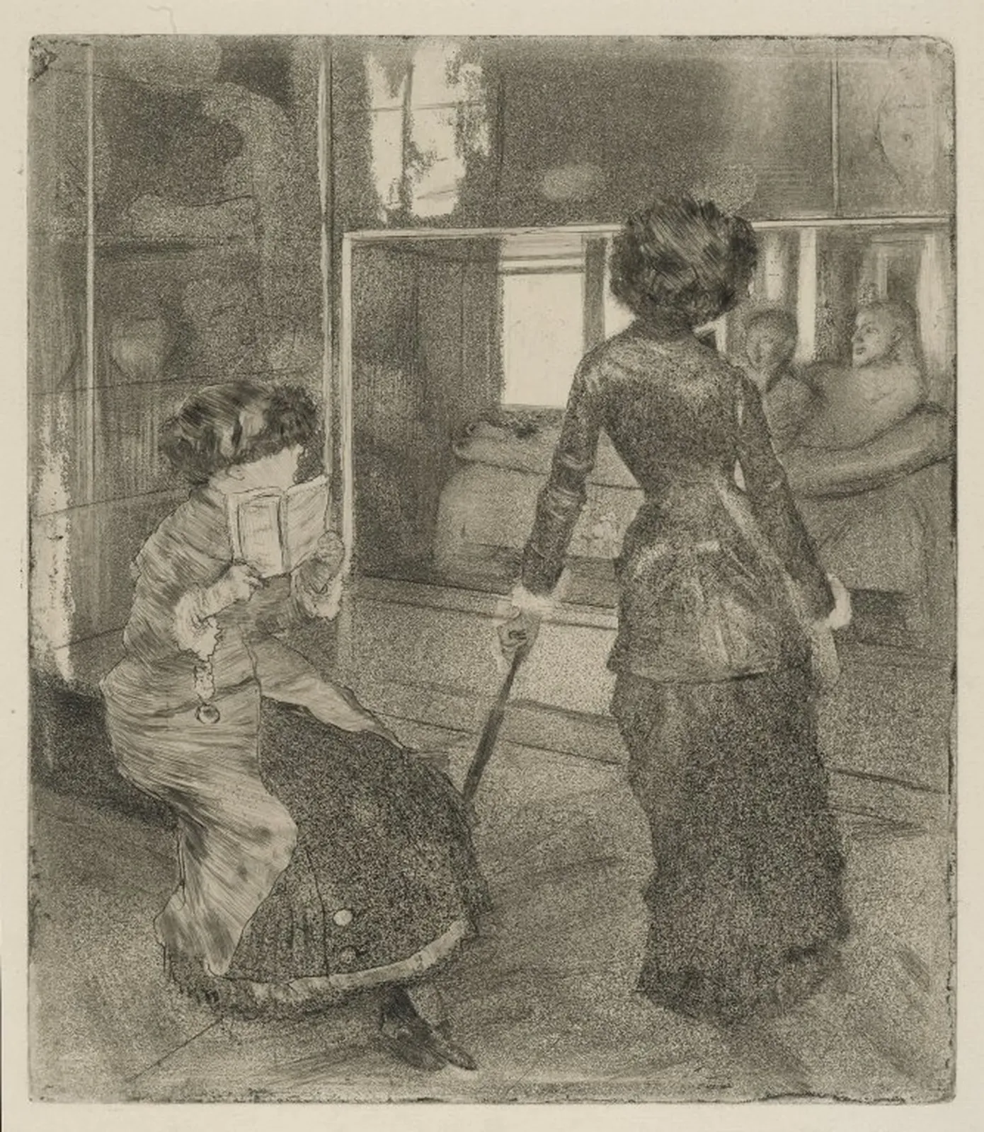 Mary Cassatt at the Louvre: The Etruscan Gallery, Edgar Degas